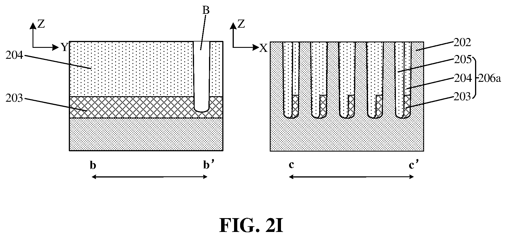 Patent US12426256 Figure 10 – Semiconductor structure including a plurality of semicondcutor pillars and bit line isolation trenches and method for forming same