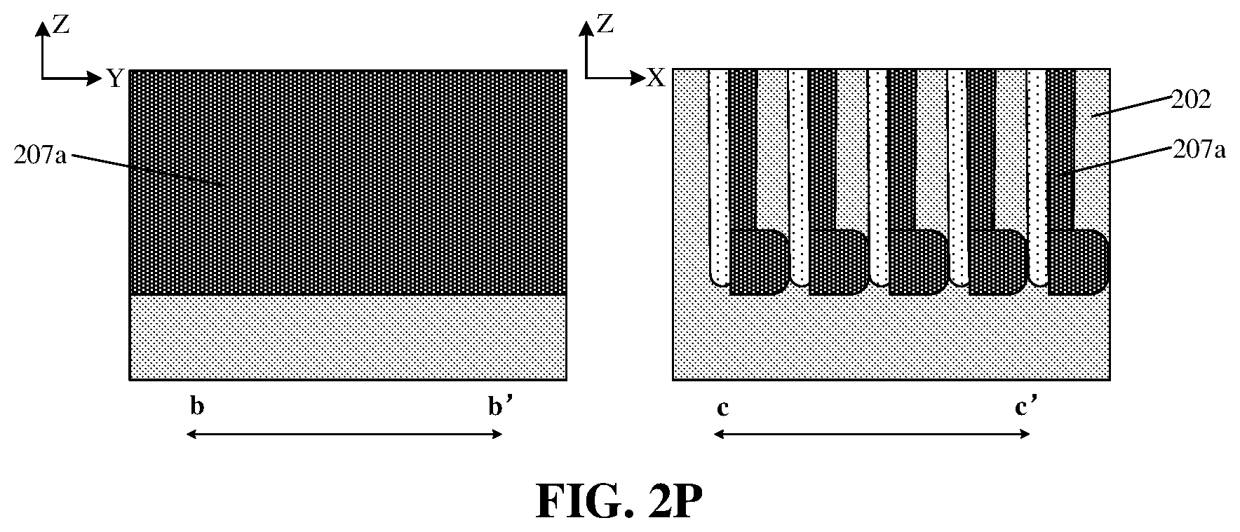 Patent US12426256 Figure 17 – Semiconductor structure including a plurality of semicondcutor pillars and bit line isolation trenches and method for forming same