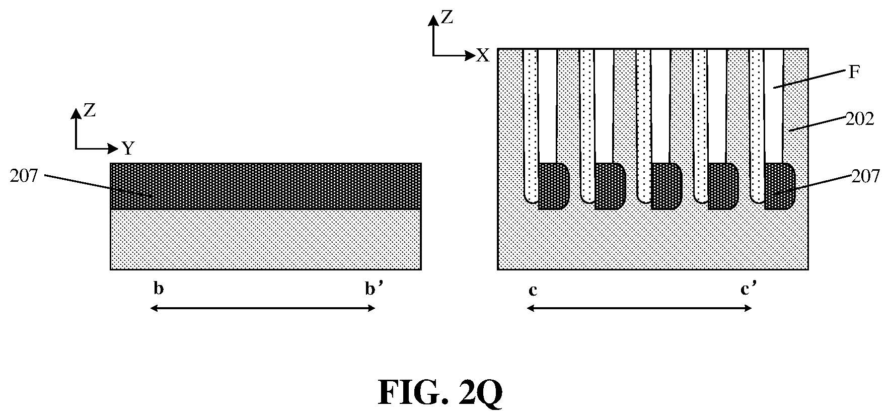 Patent US12426256 Figure 18 – Semiconductor structure including a plurality of semicondcutor pillars and bit line isolation trenches and method for forming same