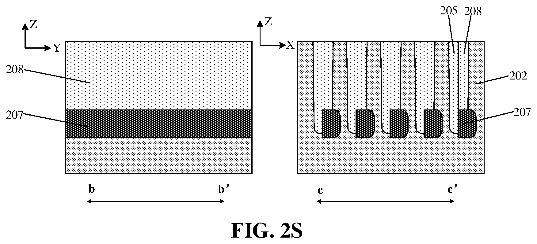 Patent US12426256 Figure 20 – Semiconductor structure including a plurality of semicondcutor pillars and bit line isolation trenches and method for forming same