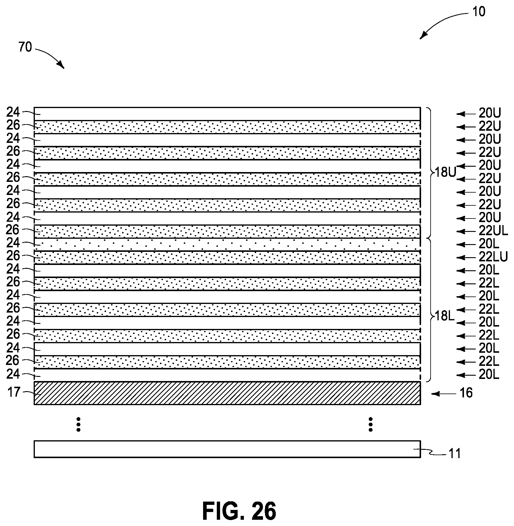 Patent US12426261 Figure 14 – Integrated circuitry comprising a memory array comprising strings of memory cells and methods used in forming a memory array comprising strings of memory cells