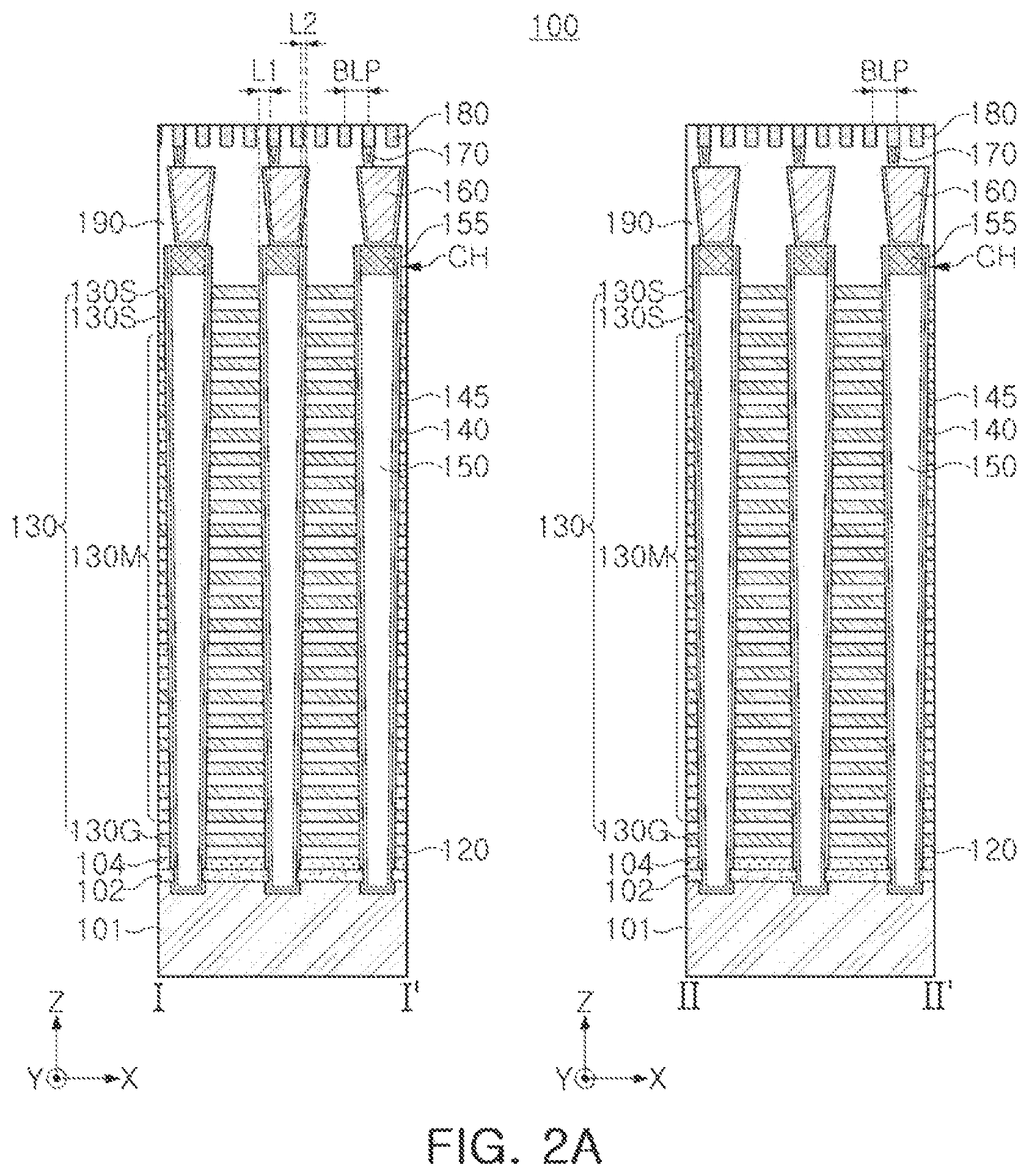 Patent US12426263 Figure 2 – Integrated circuit memory devices having multi-pitch channel columns therein