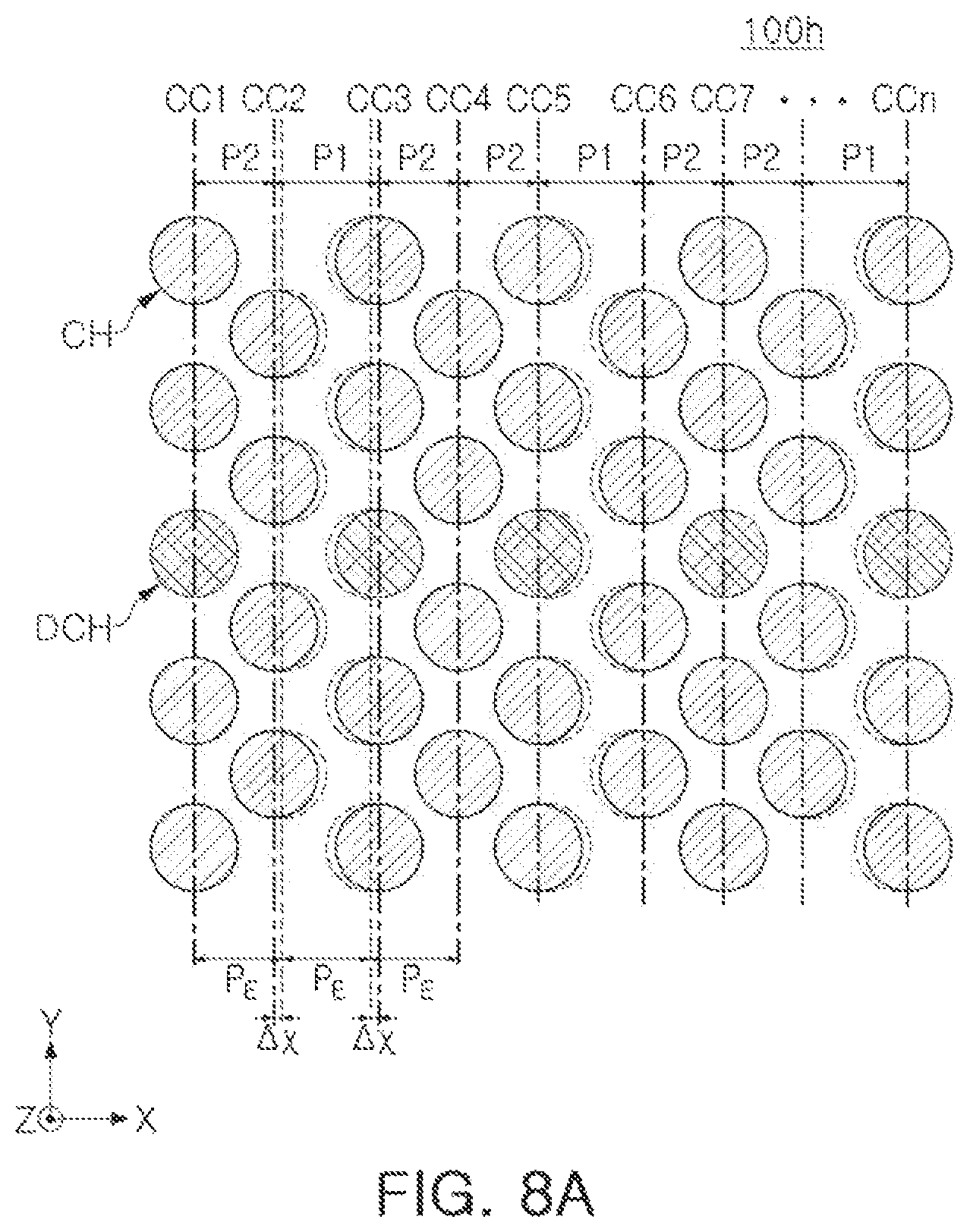 Patent US12426263 Figure 14 – Integrated circuit memory devices having multi-pitch channel columns therein