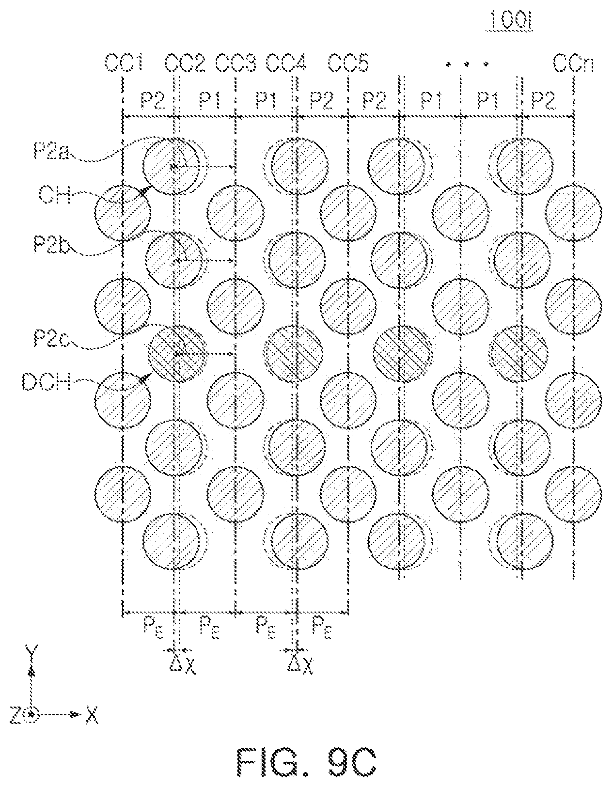 Patent US12426263 Figure 18 – Integrated circuit memory devices having multi-pitch channel columns therein