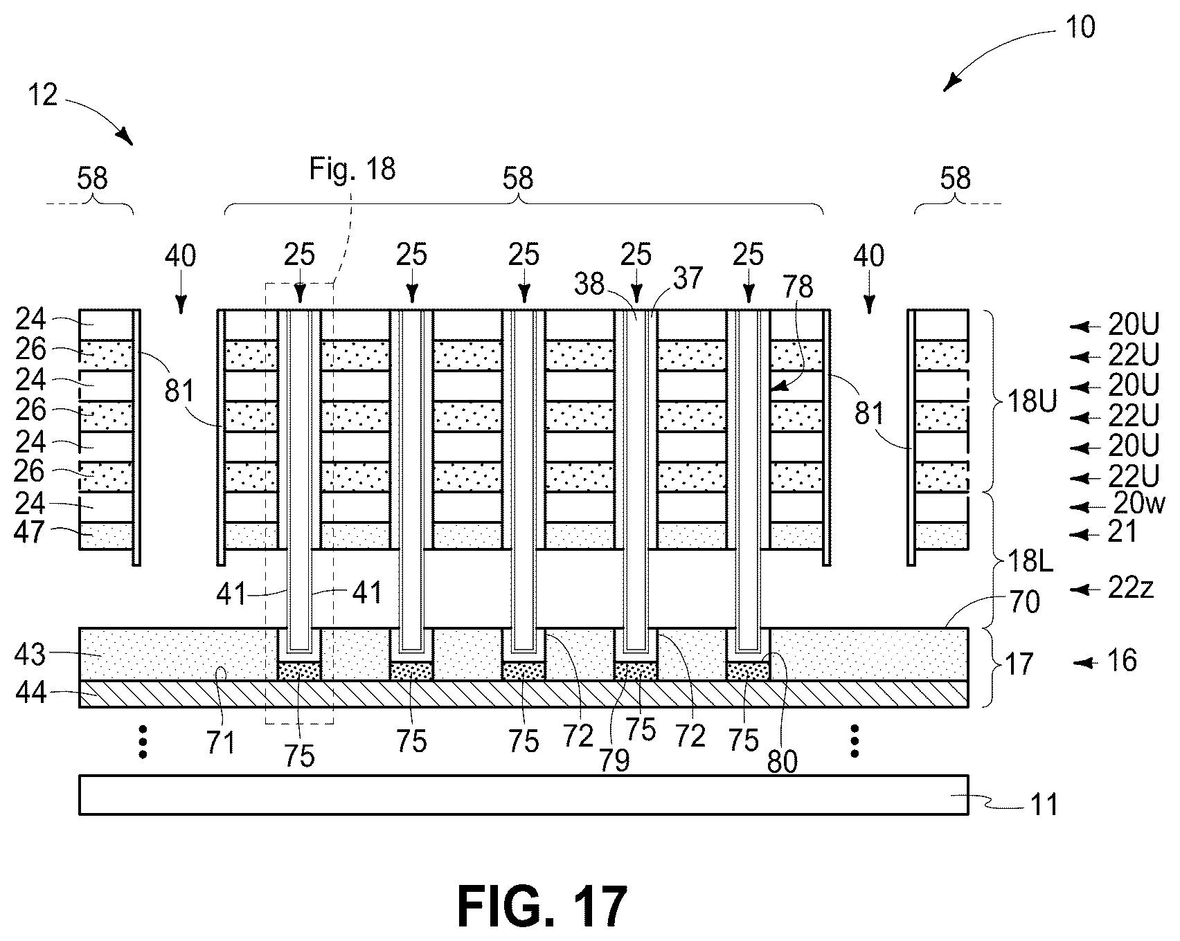 Patent US12426266 Figure 10 – Memory arrays comprising strings of memory cells with conductive islands