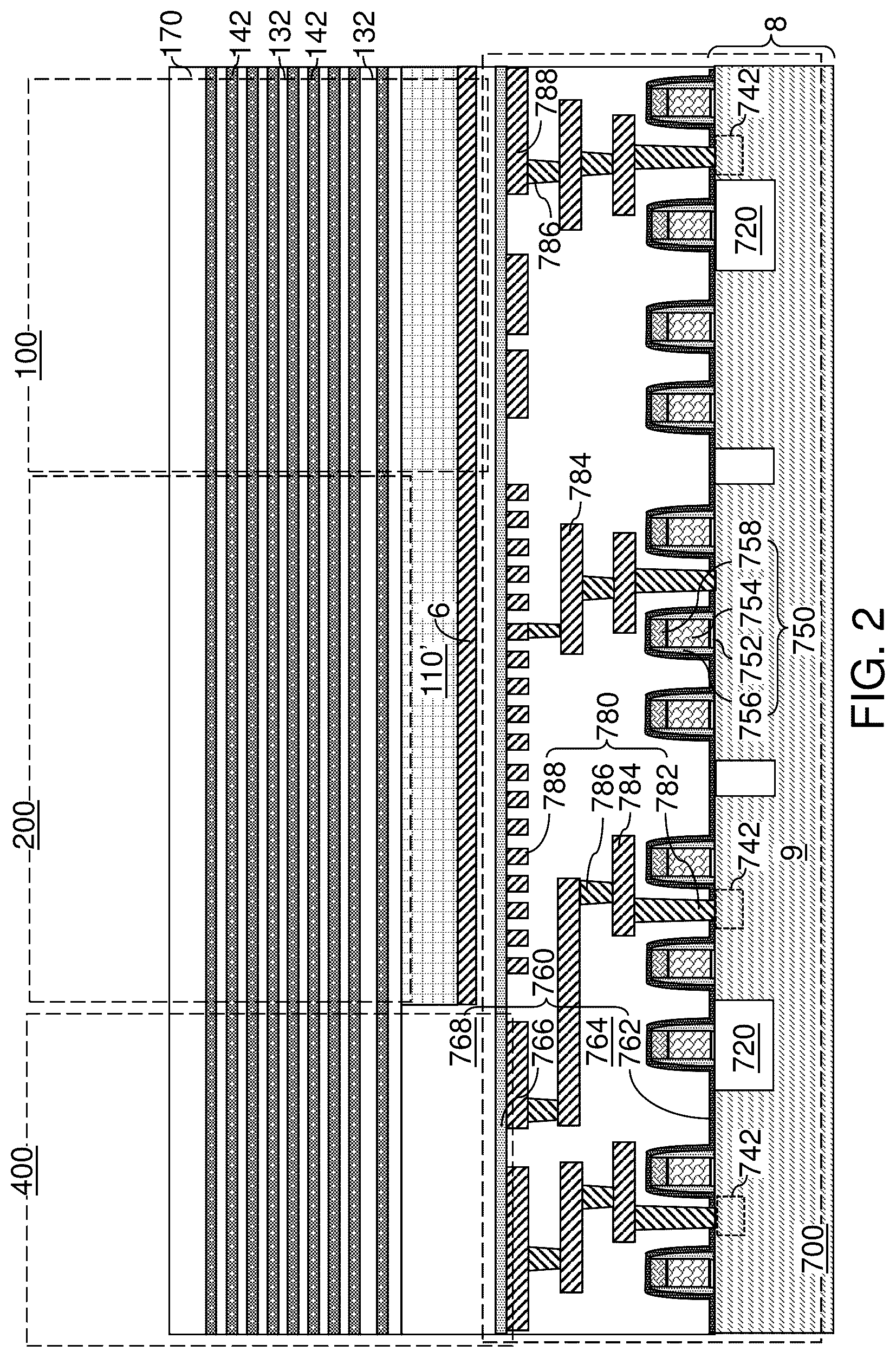 Patent US12426267 Figure 4 – Three-dimensional memory device and method of making thereof using sacrificial material regrowth