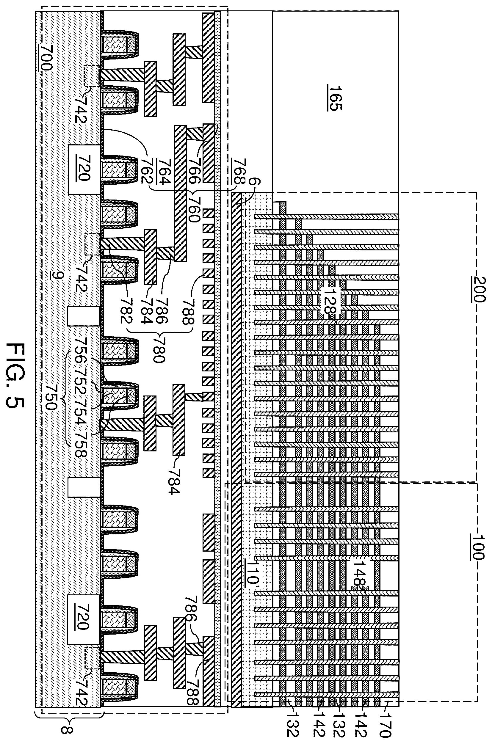 Patent US12426267 Figure 8 – Three-dimensional memory device and method of making thereof using sacrificial material regrowth