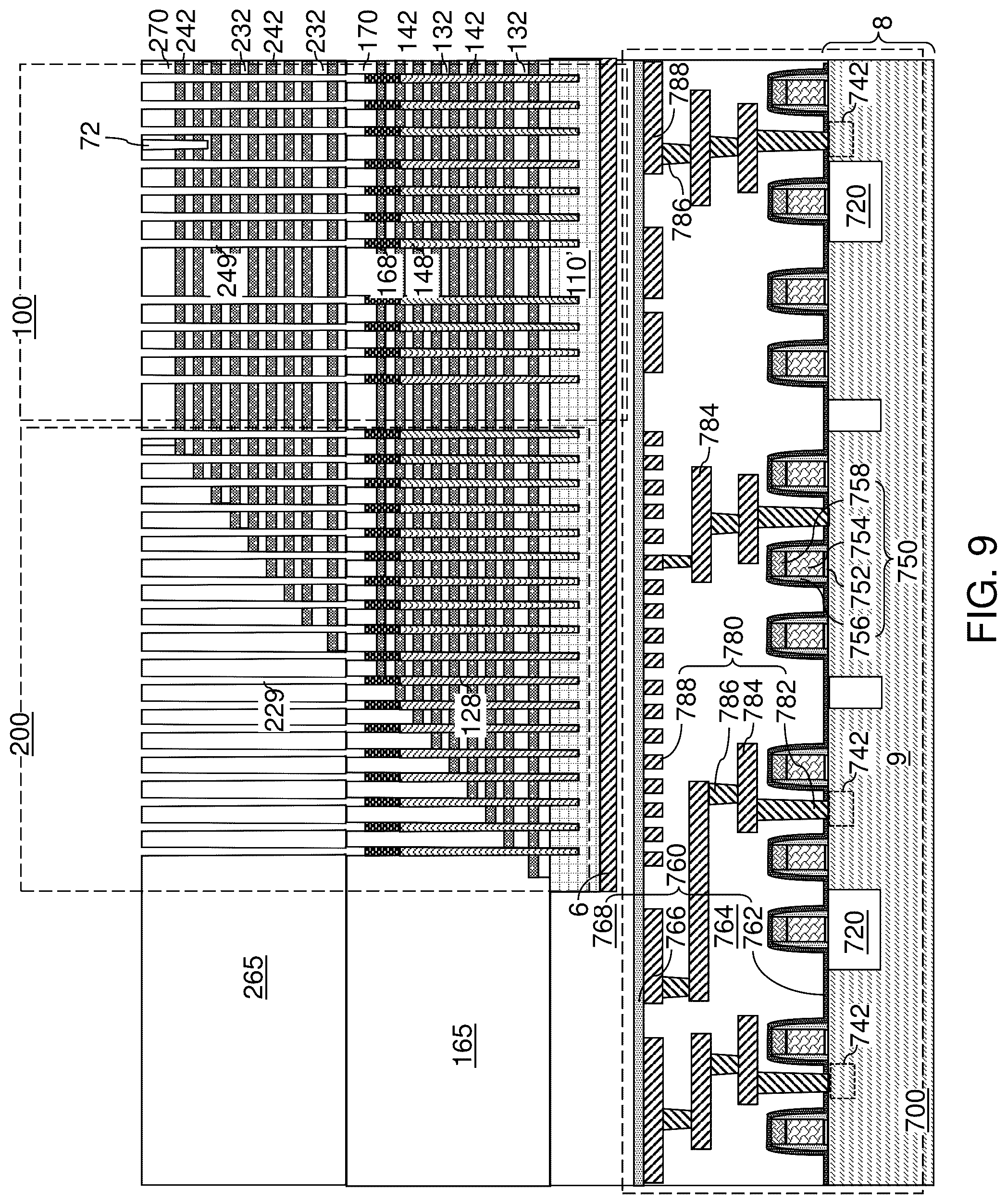 Patent US12426267 Figure 13 – Three-dimensional memory device and method of making thereof using sacrificial material regrowth