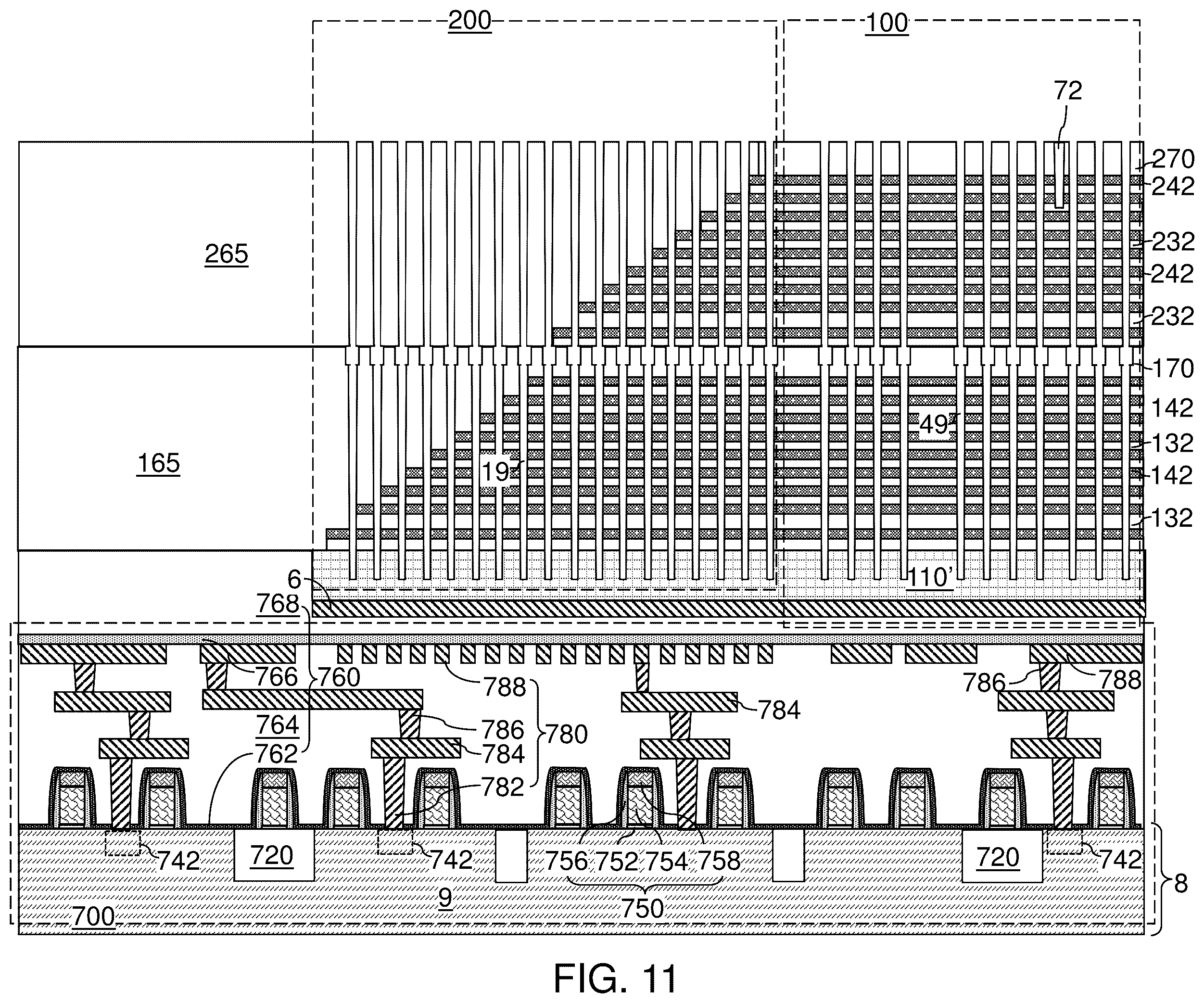 Patent US12426267 Figure 15 – Three-dimensional memory device and method of making thereof using sacrificial material regrowth