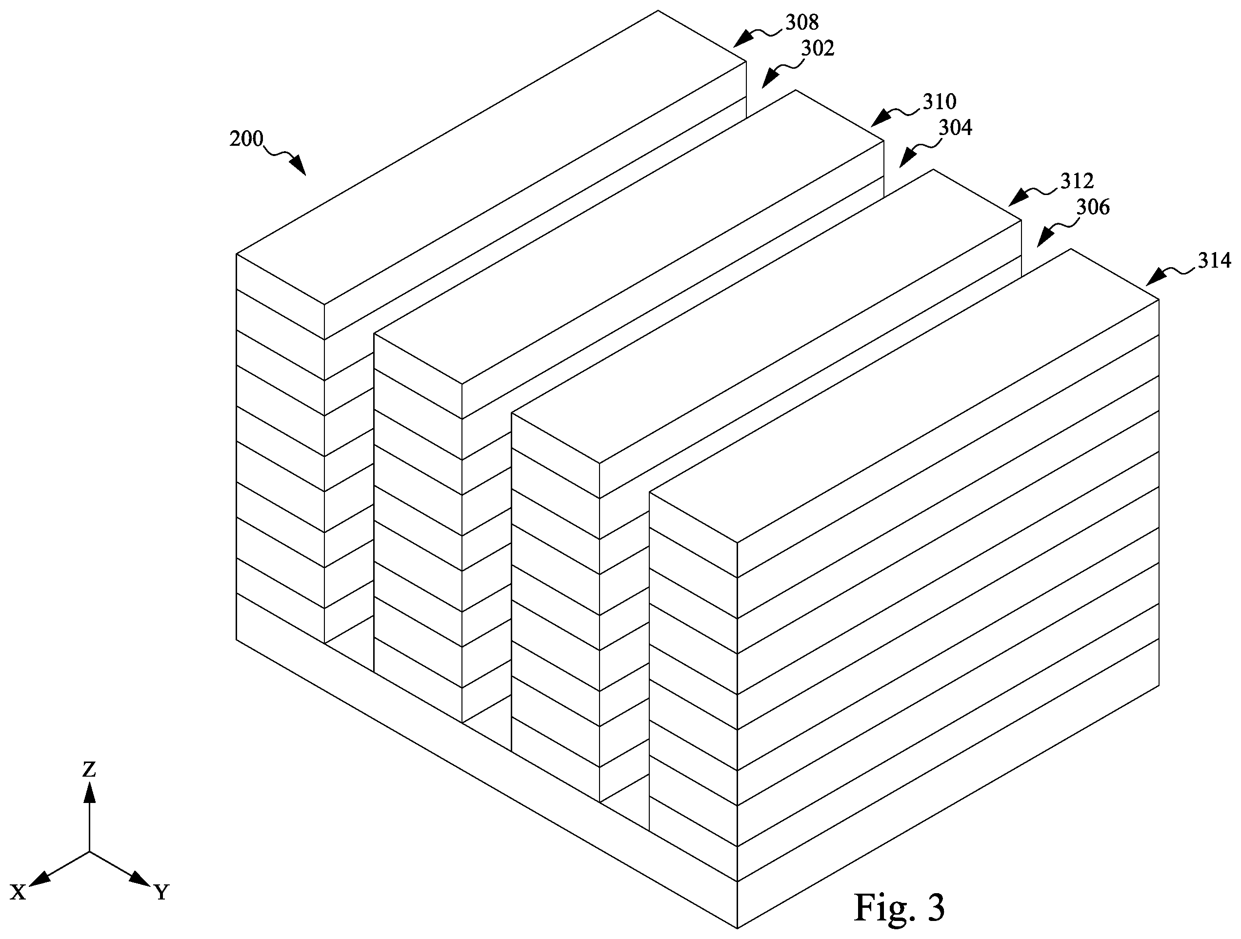 Patent US12426270 Figure 3 – 3D memory multi-stack connection method