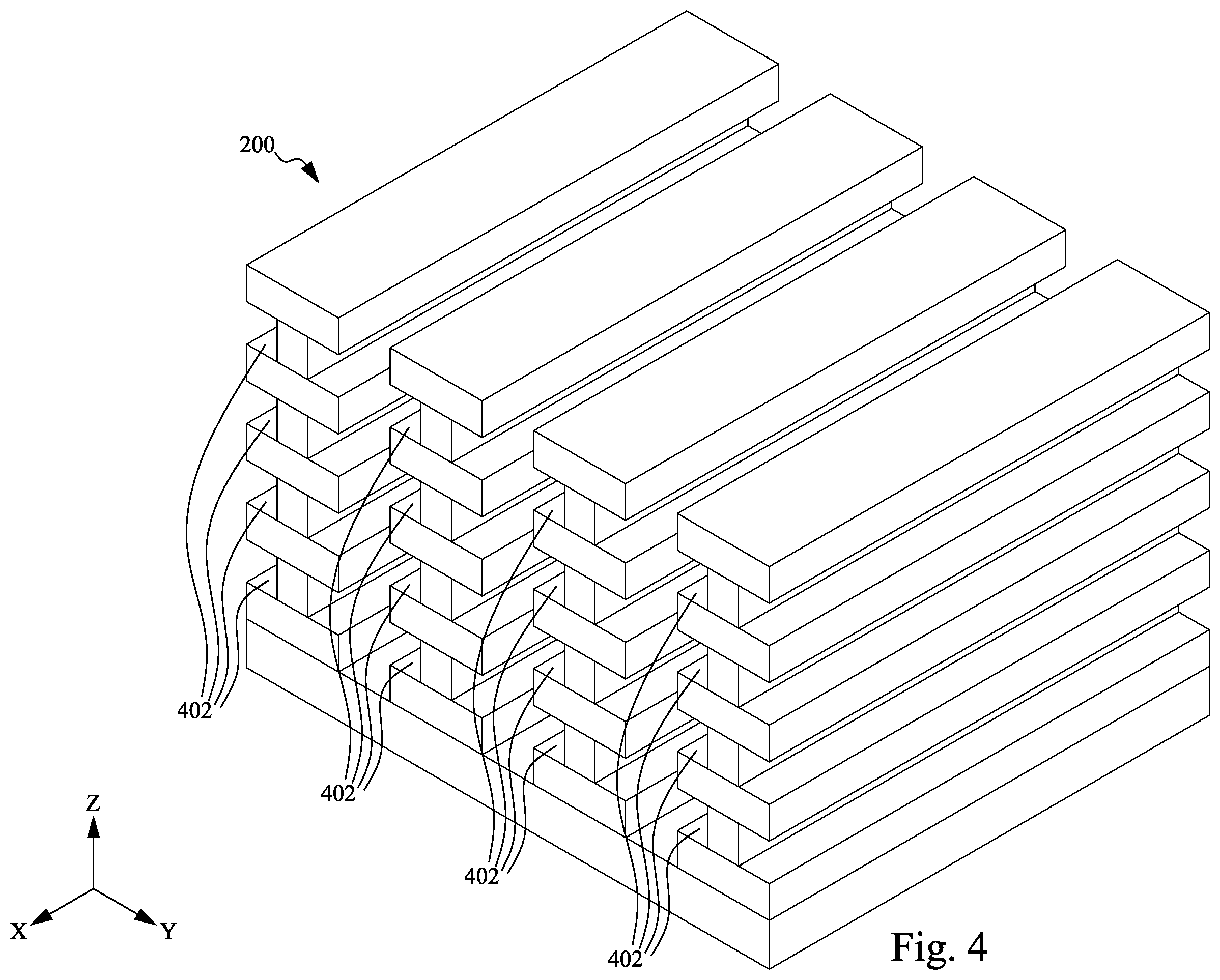 Patent US12426270 Figure 4 – 3D memory multi-stack connection method