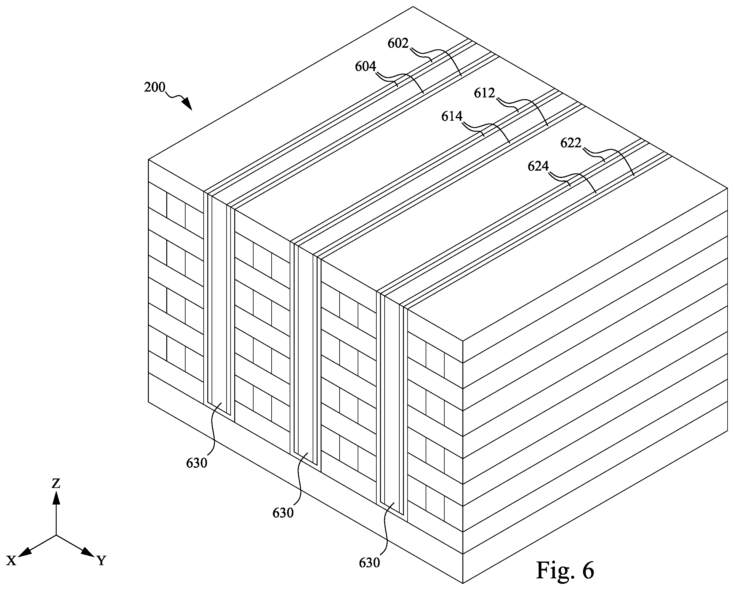 Patent US12426270 Figure 6 – 3D memory multi-stack connection method