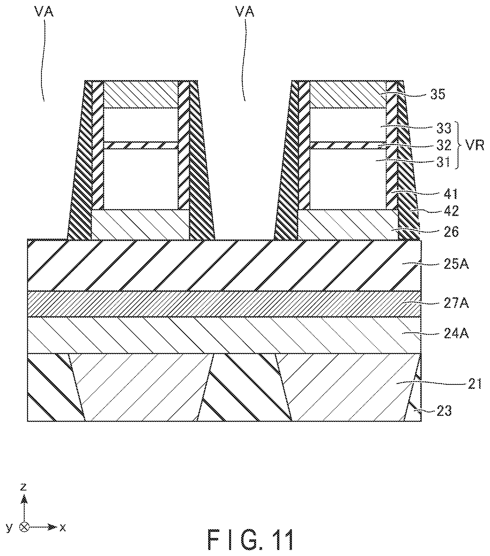 Patent US12426273 Figure 11 – Magnetoresistance memory device and method for manufacturing magnetoresistance memory device