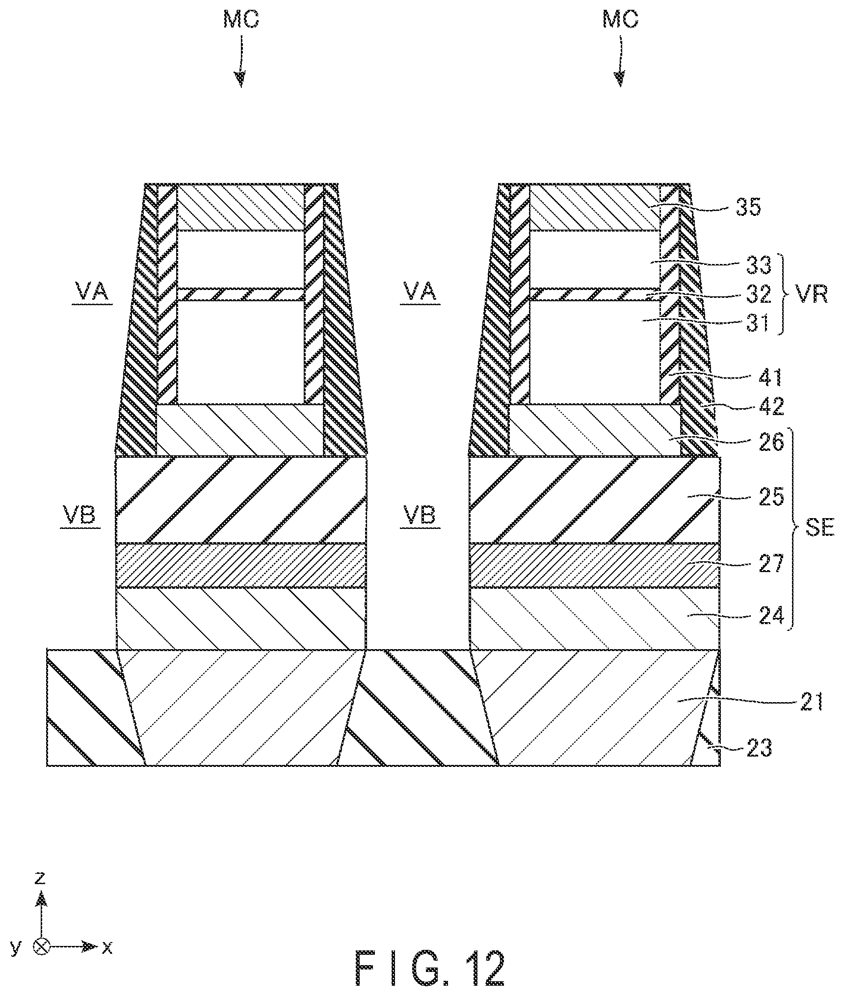 Patent US12426273 Figure 12 – Magnetoresistance memory device and method for manufacturing magnetoresistance memory device