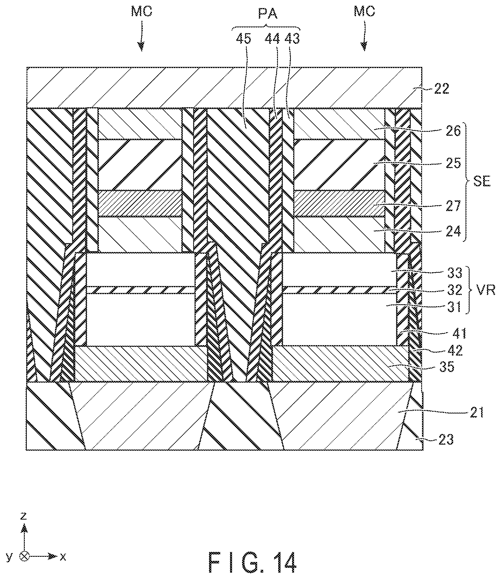 Patent US12426273 Figure 14 – Magnetoresistance memory device and method for manufacturing magnetoresistance memory device