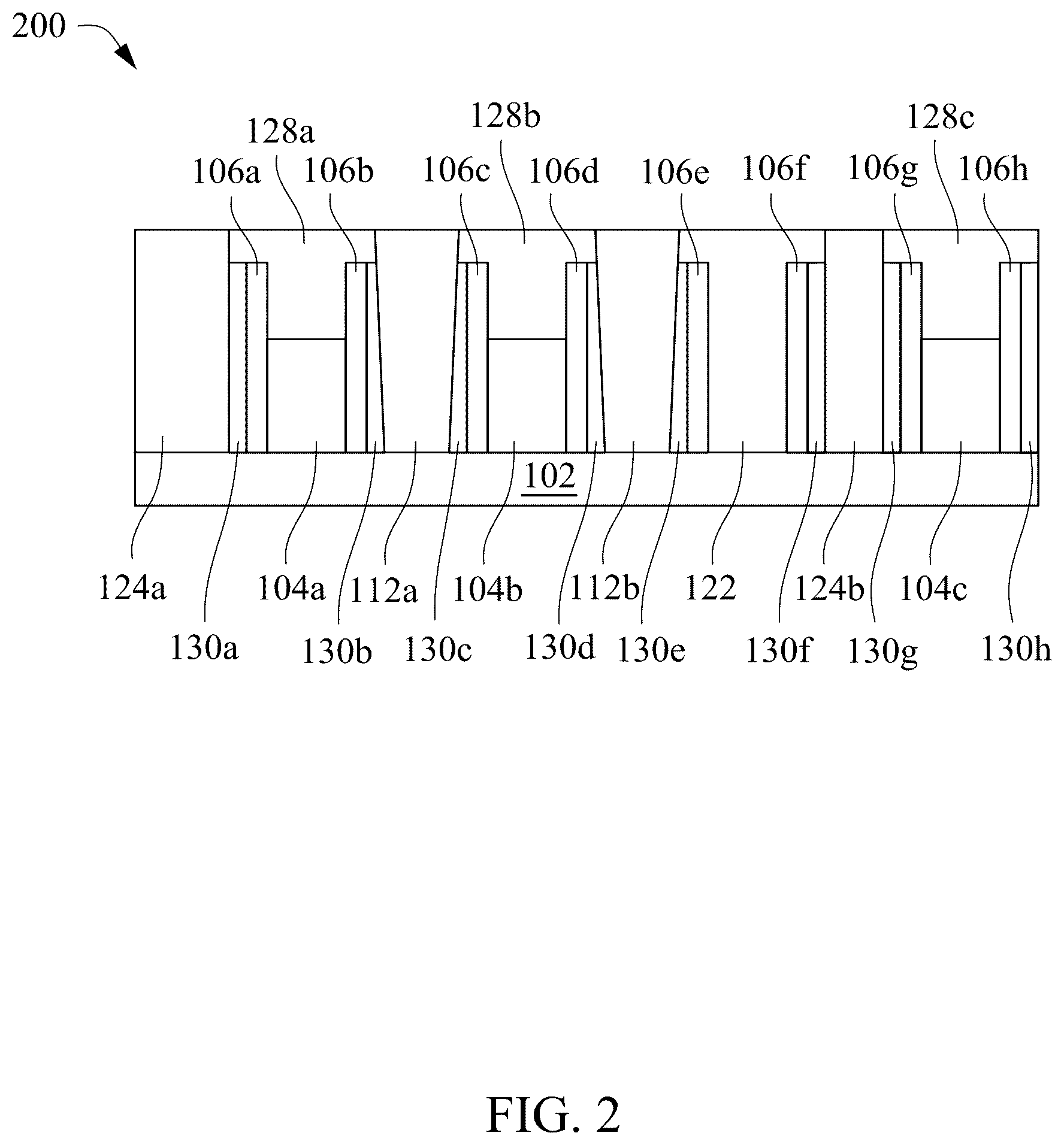 Patent US12426298 Figure 2 – Semiconductor device with metal cap on gate
