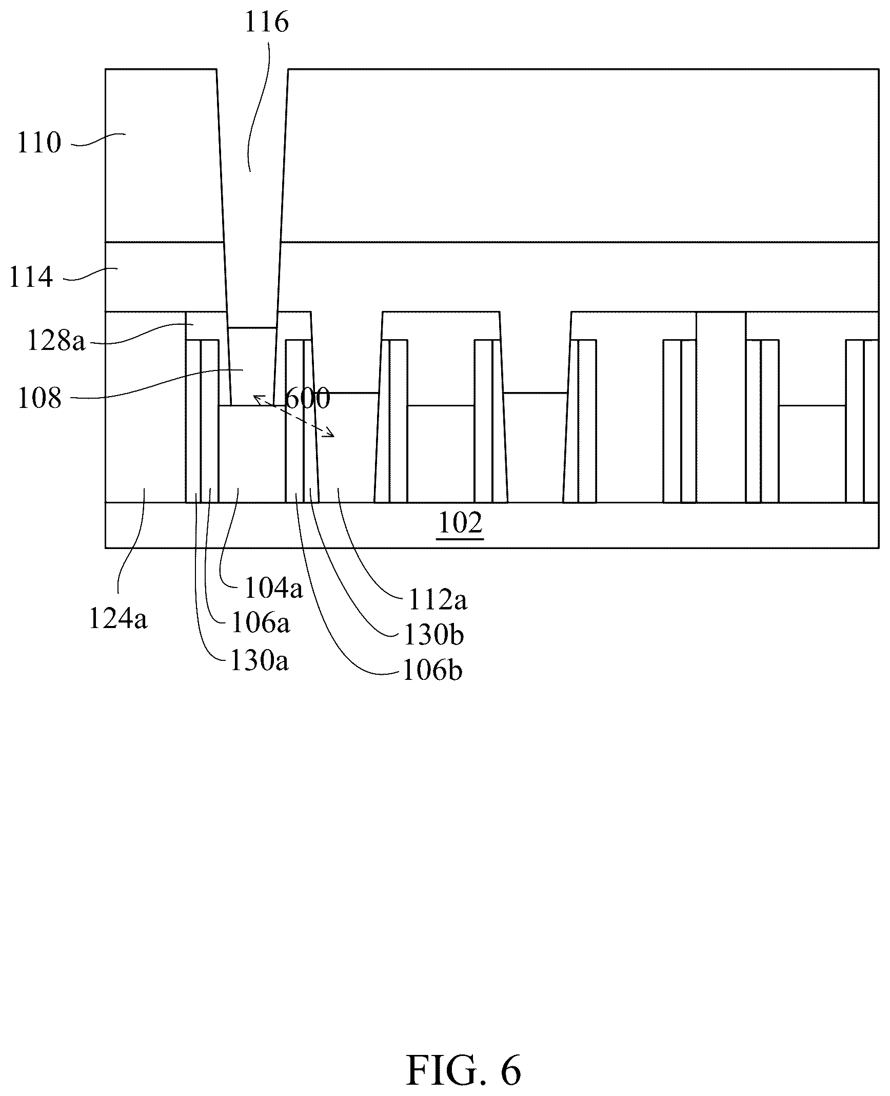 Patent US12426298 Figure 6 – Semiconductor device with metal cap on gate