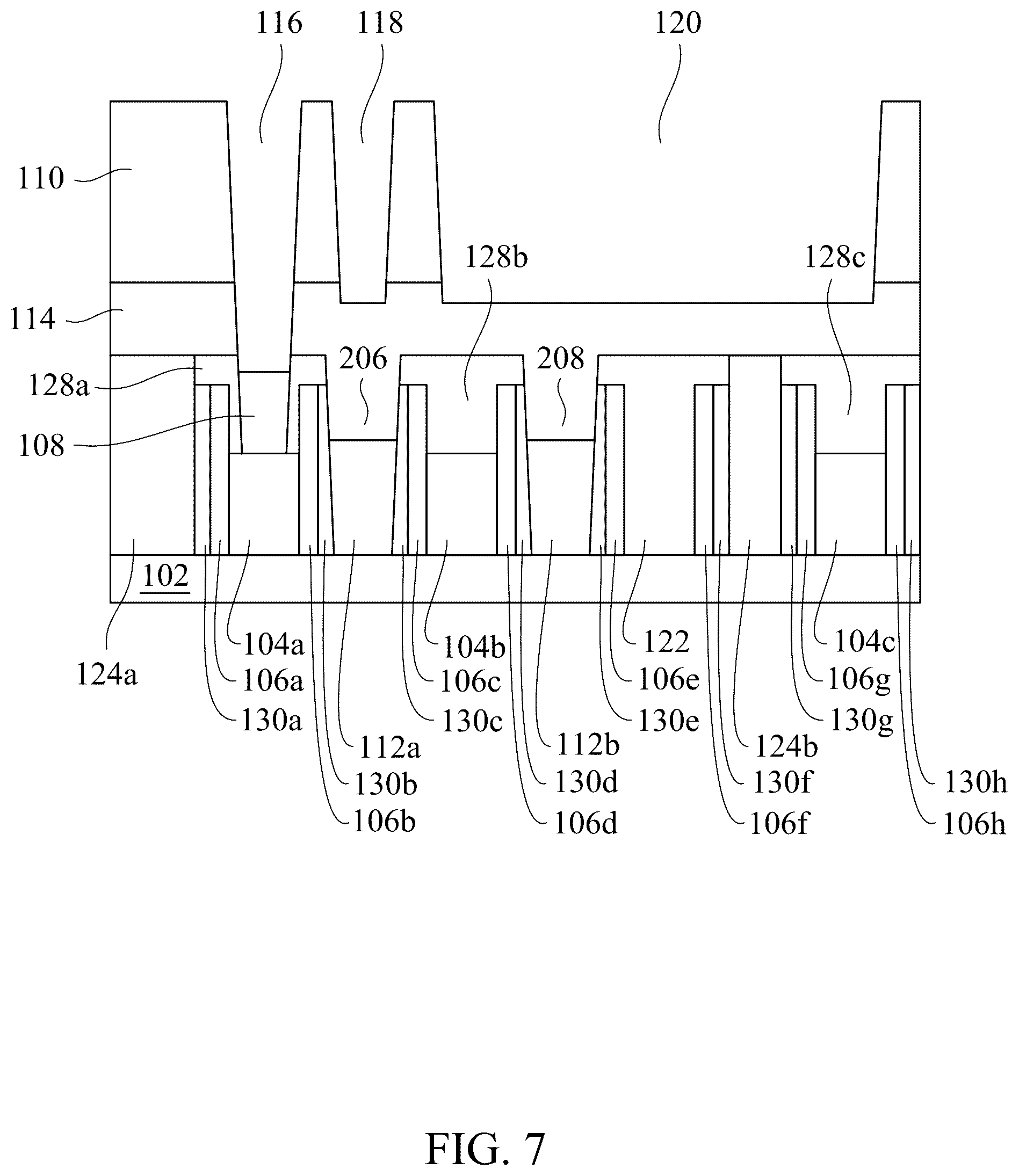 Patent US12426298 Figure 7 – Semiconductor device with metal cap on gate