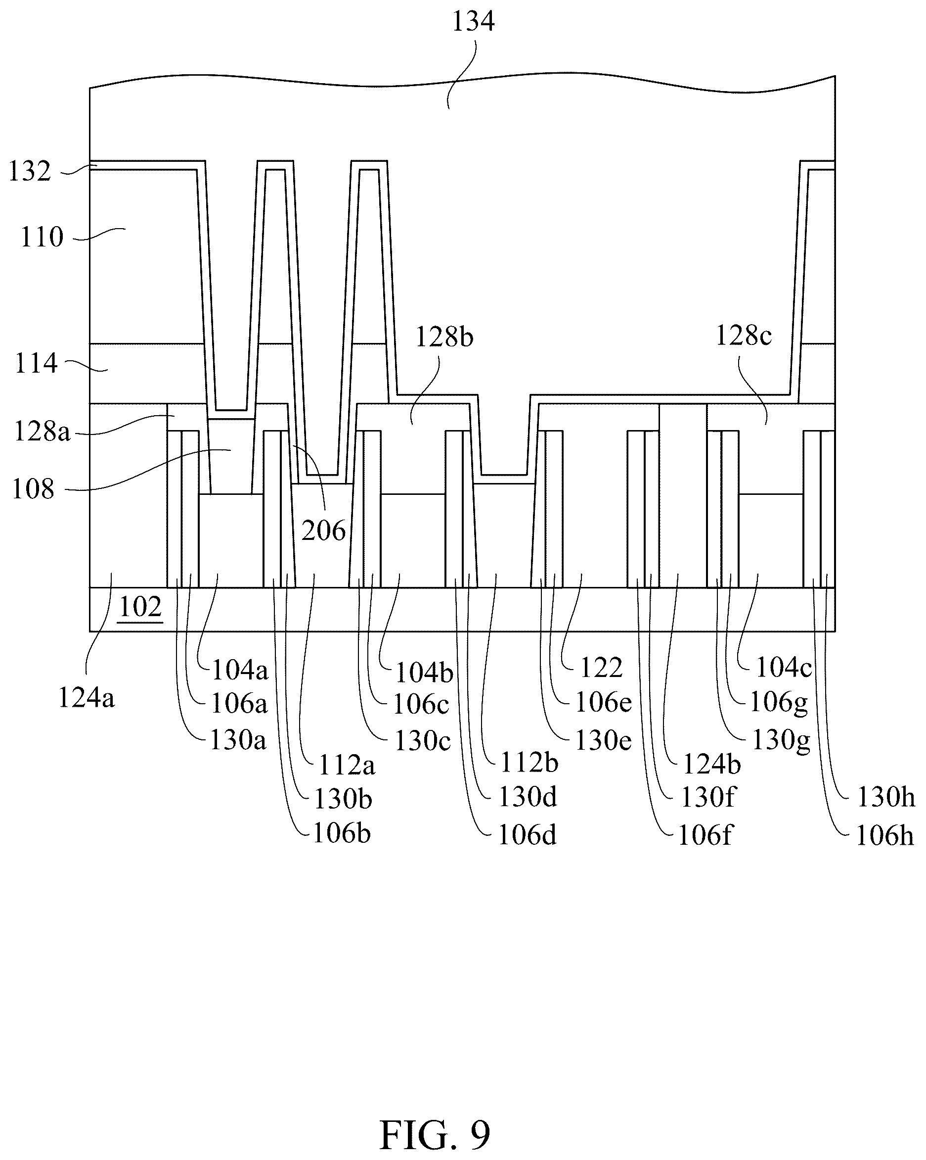 Patent US12426298 Figure 9 – Semiconductor device with metal cap on gate