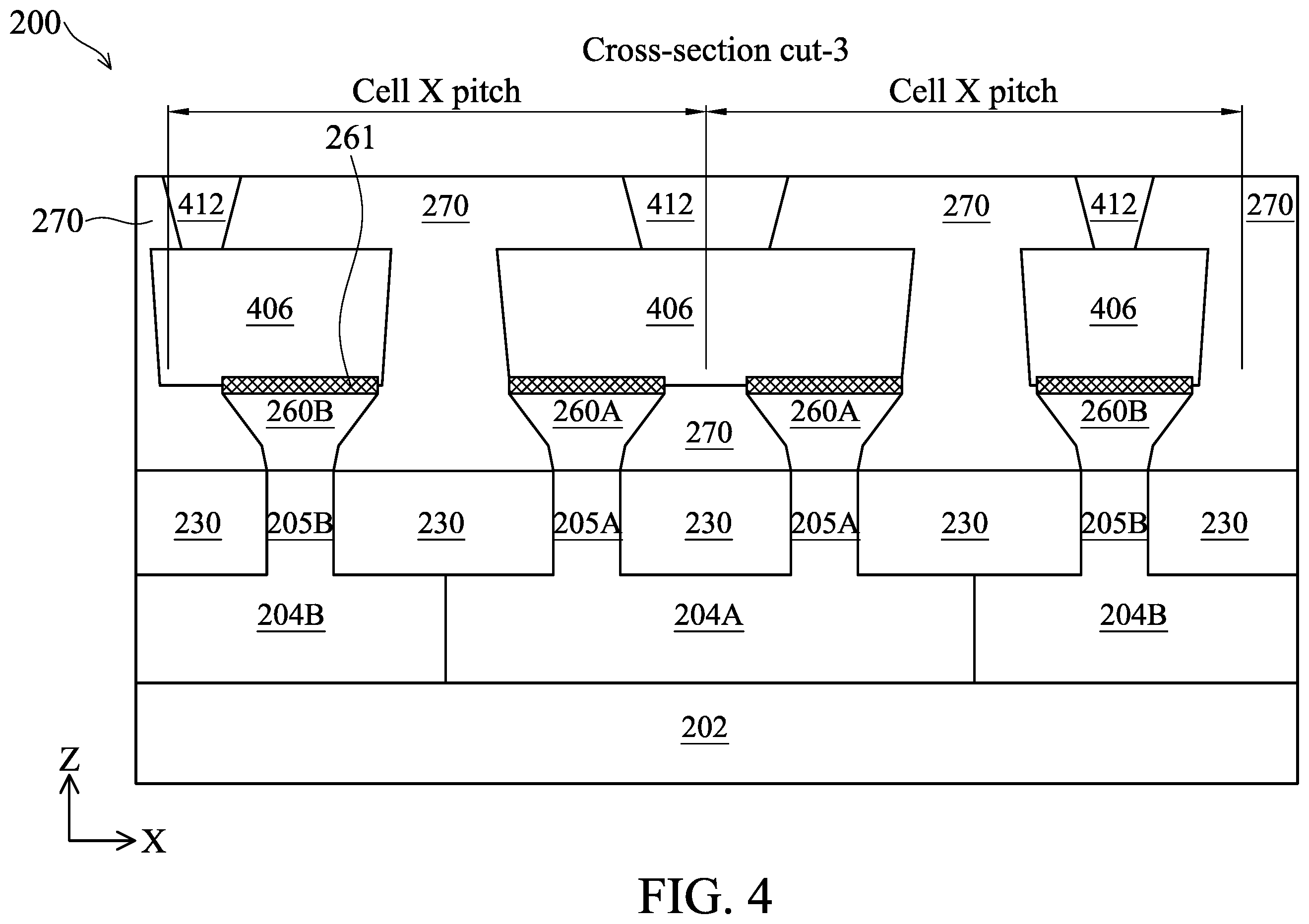 Patent US12426310 Figure 4 – Gate-all-around devices with optimized gate spacers and gate end dielectric