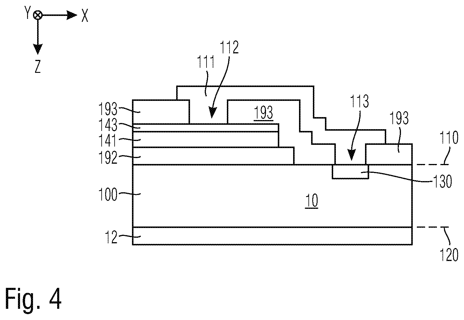 Patent US12426331 Figure 4 – Power semiconductor device and method of producing a power semiconductor device