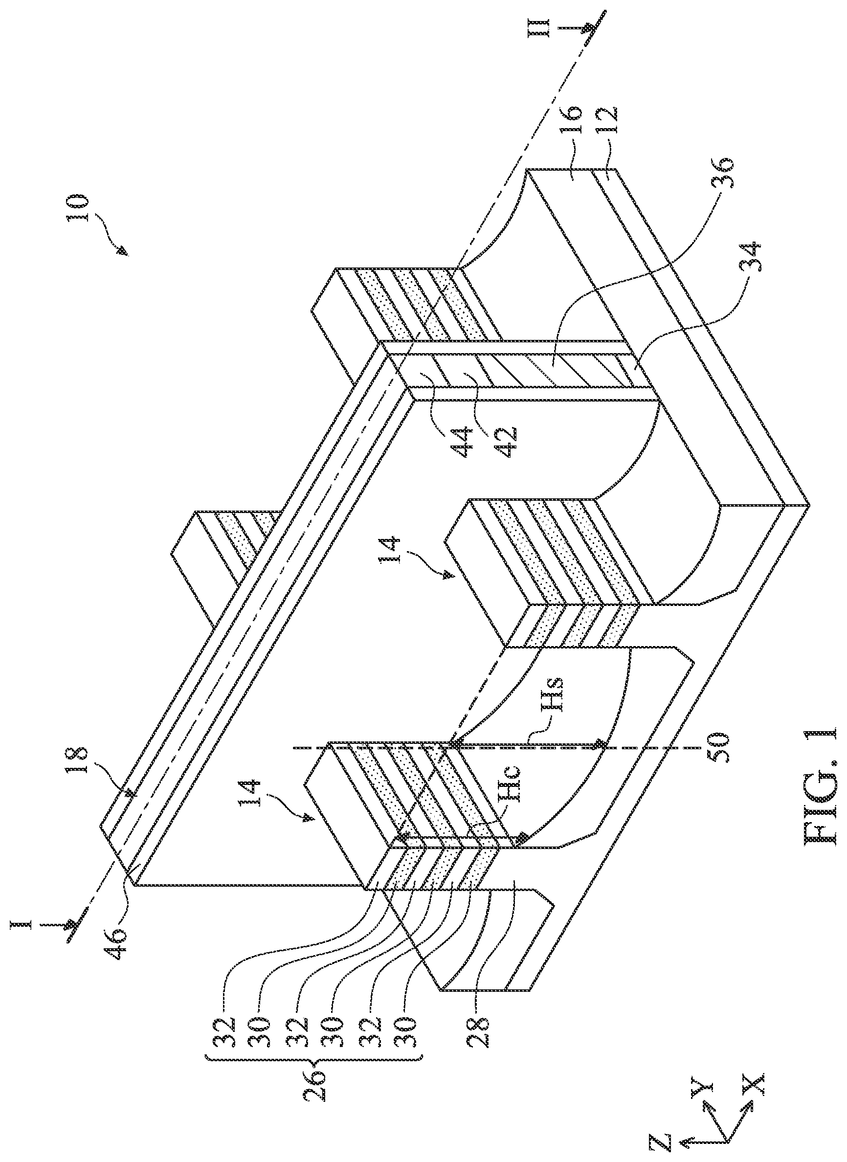 Patent US12426347 Figure 1 – Multi-gate transistor channel height adjustment