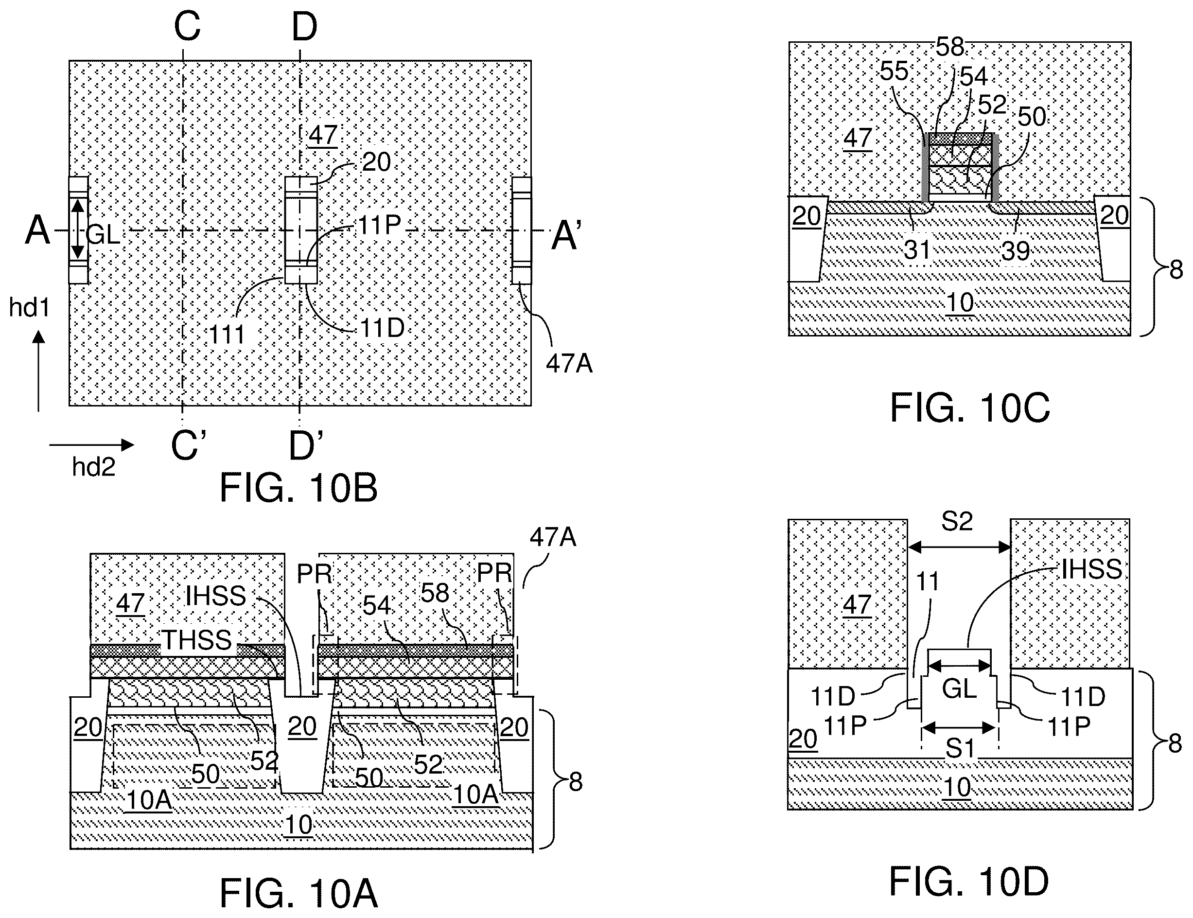 Patent US12426354 Figure 7 – Field effect transistors with reduced gate fringe area and method of making the same