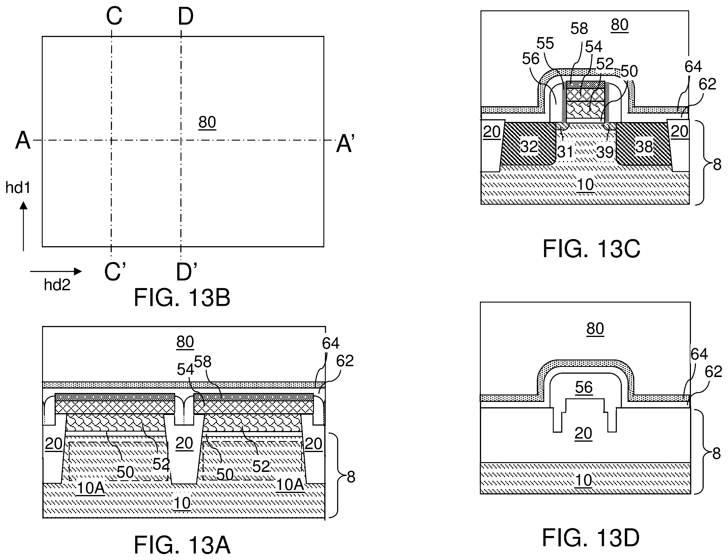 Patent US12426354 Figure 10 – Field effect transistors with reduced gate fringe area and method of making the same