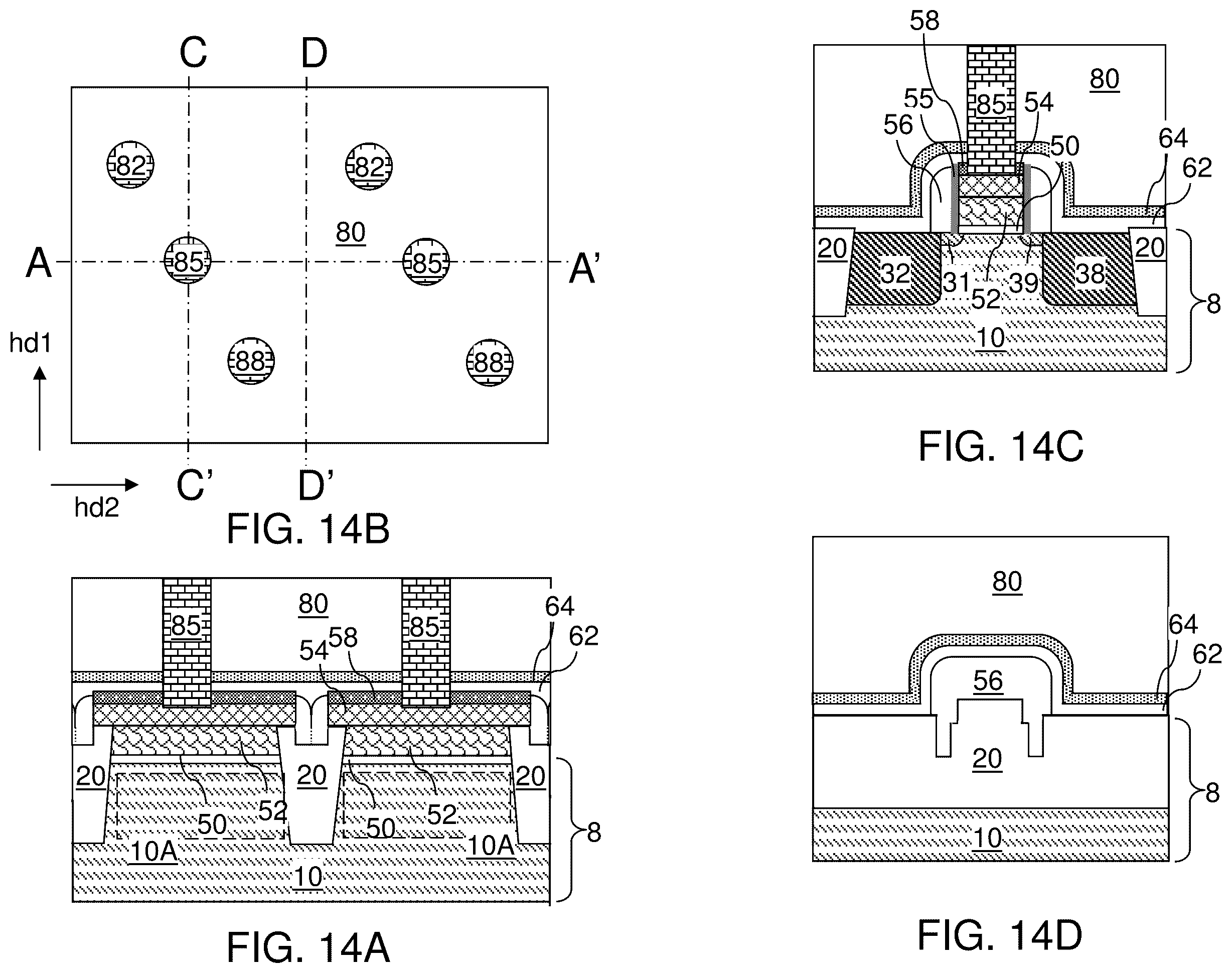 Patent US12426354 Figure 11 – Field effect transistors with reduced gate fringe area and method of making the same