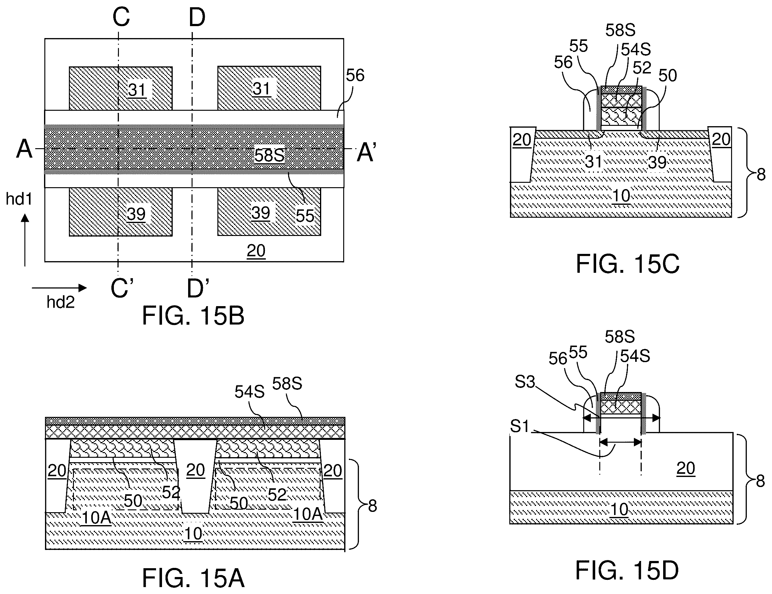 Patent US12426354 Figure 12 – Field effect transistors with reduced gate fringe area and method of making the same