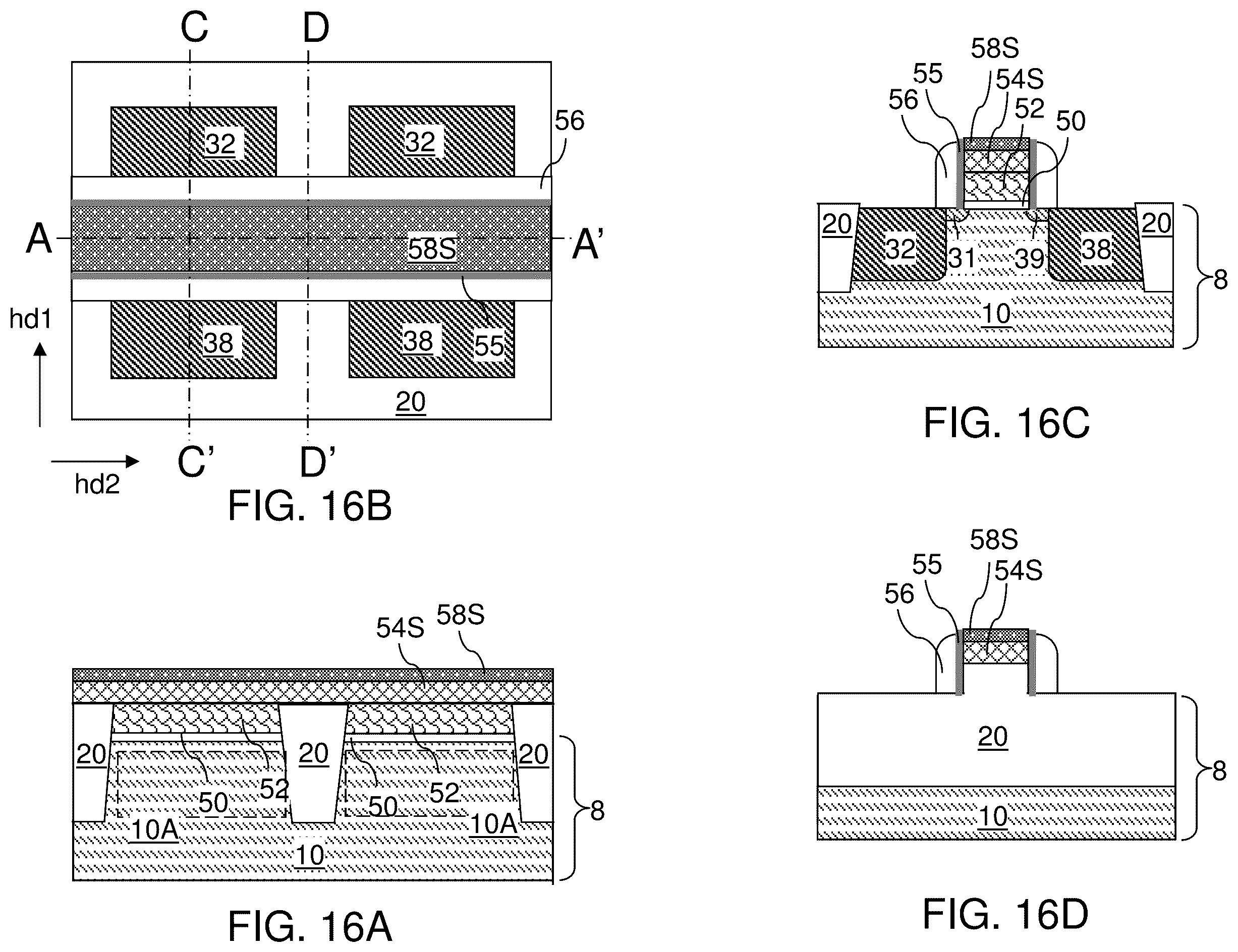 Patent US12426354 Figure 13 – Field effect transistors with reduced gate fringe area and method of making the same