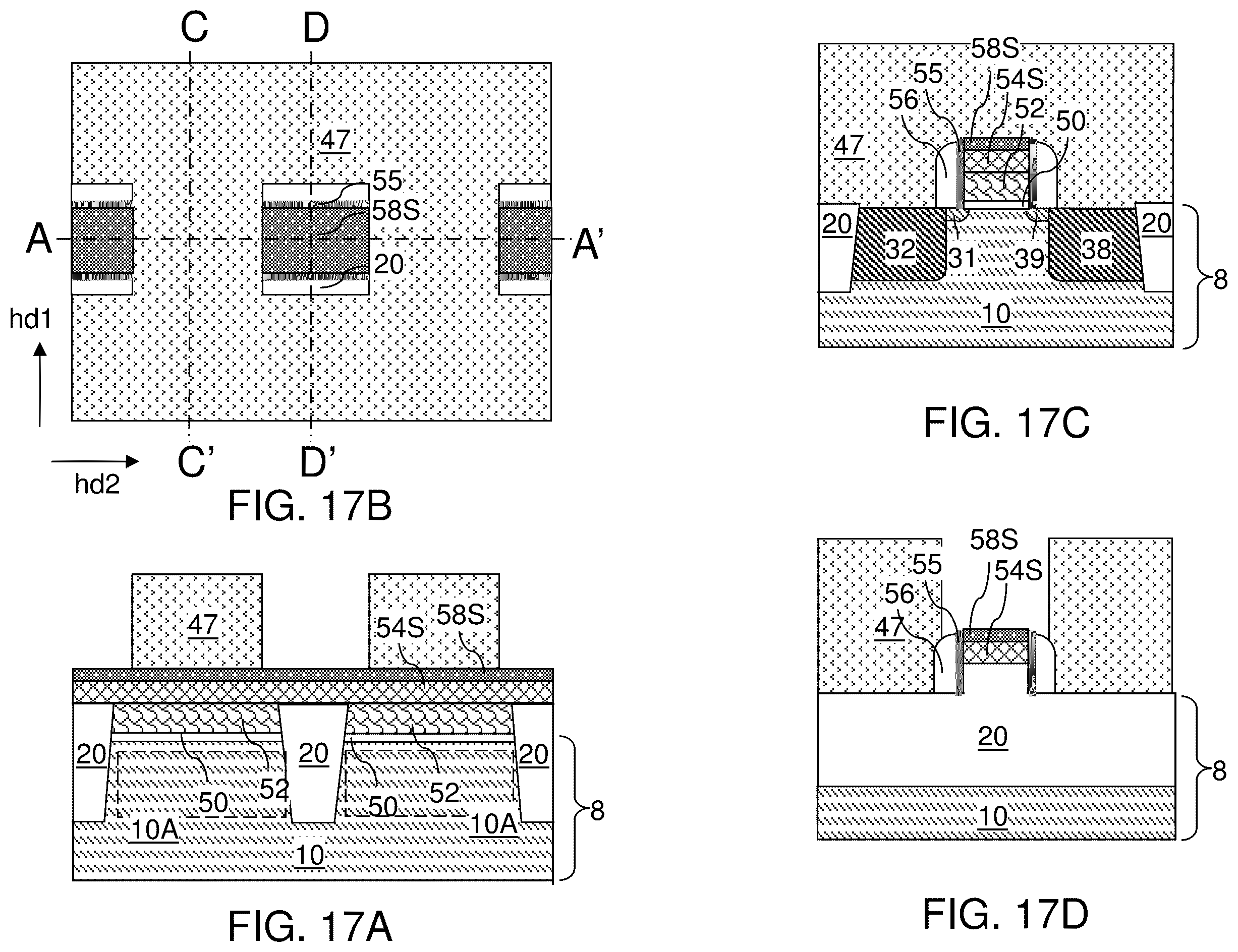 Patent US12426354 Figure 14 – Field effect transistors with reduced gate fringe area and method of making the same