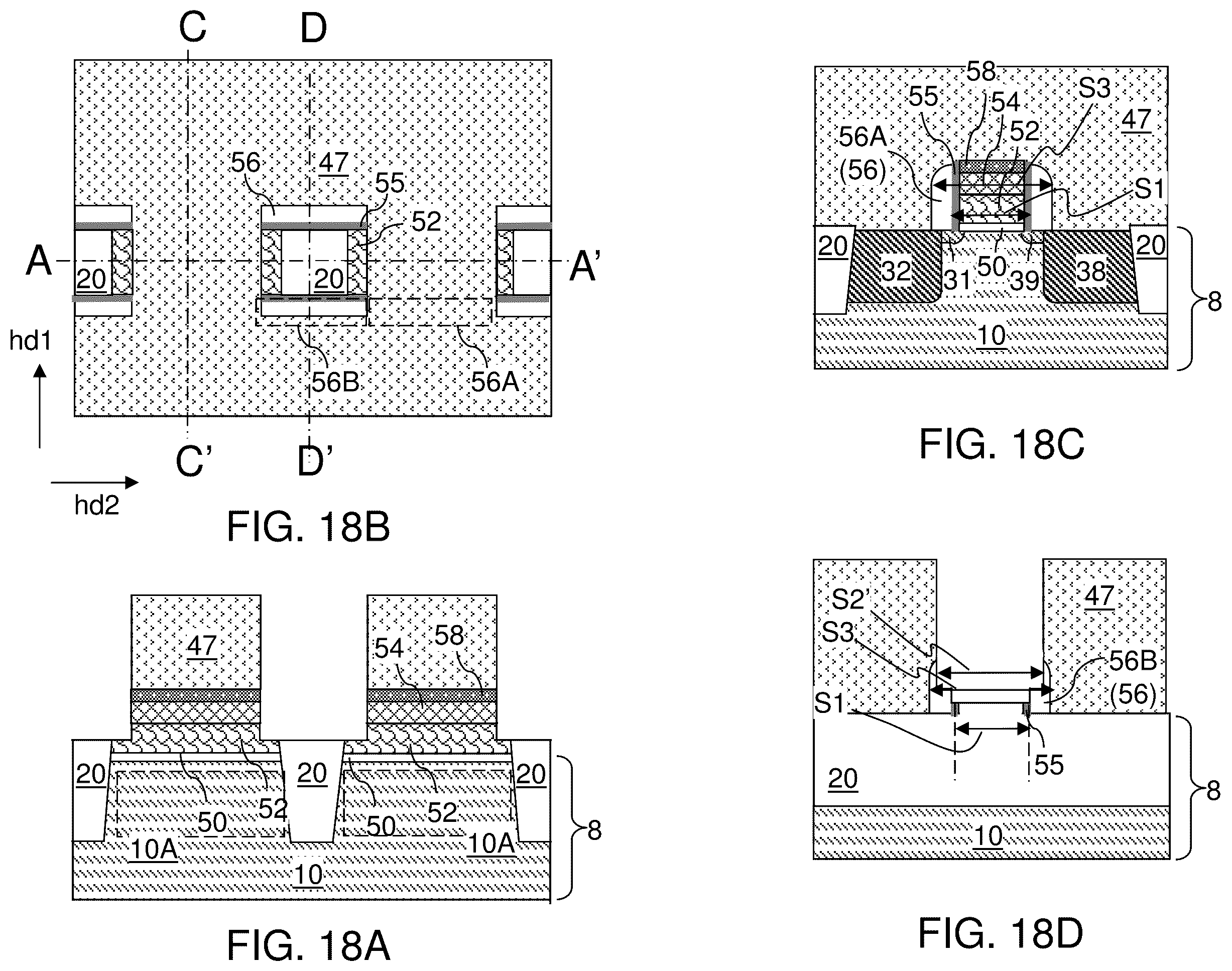 Patent US12426354 Figure 15 – Field effect transistors with reduced gate fringe area and method of making the same