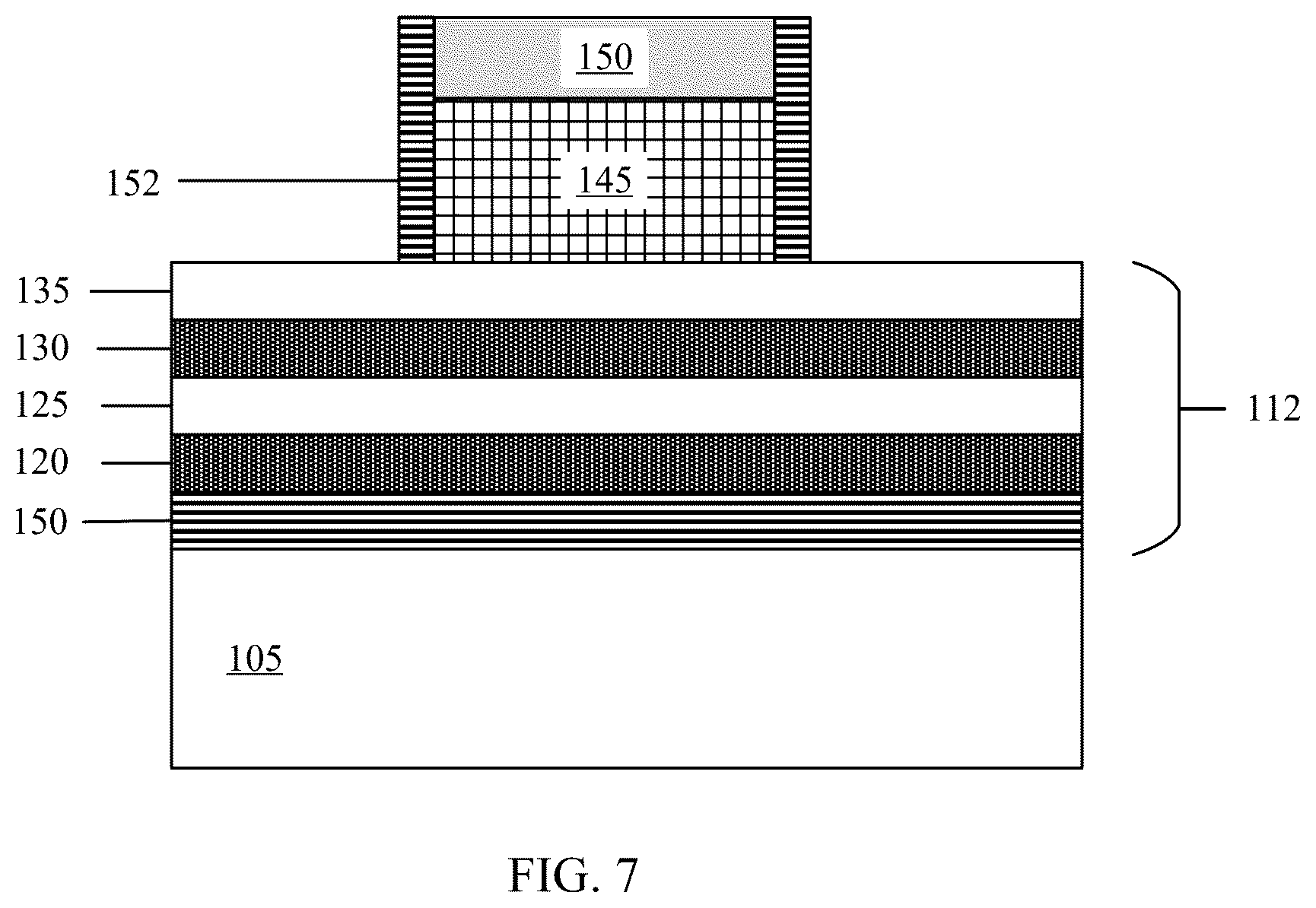 Patent US12426355 Figure 5 – Integration of stacked nanosheets and FINFET that overhangs a bottom spacer