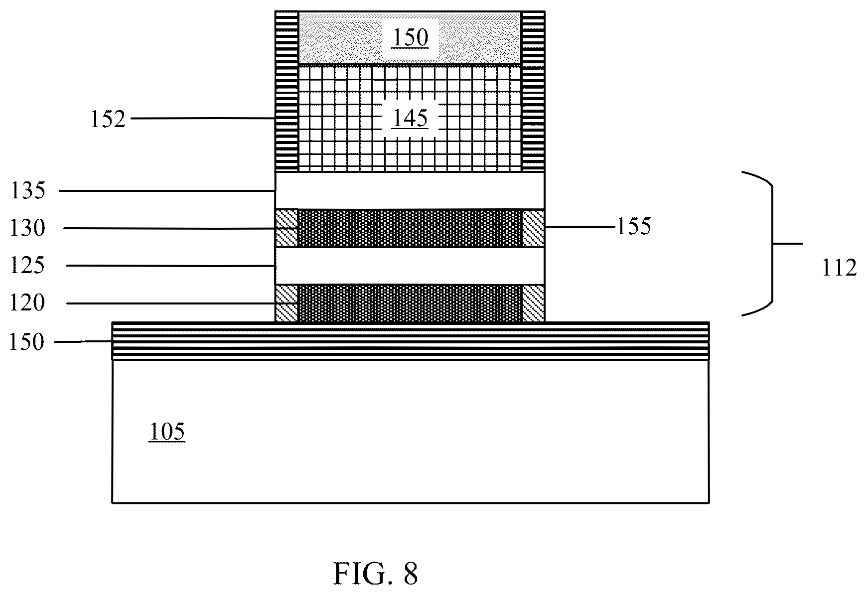 Patent US12426355 Figure 6 – Integration of stacked nanosheets and FINFET that overhangs a bottom spacer