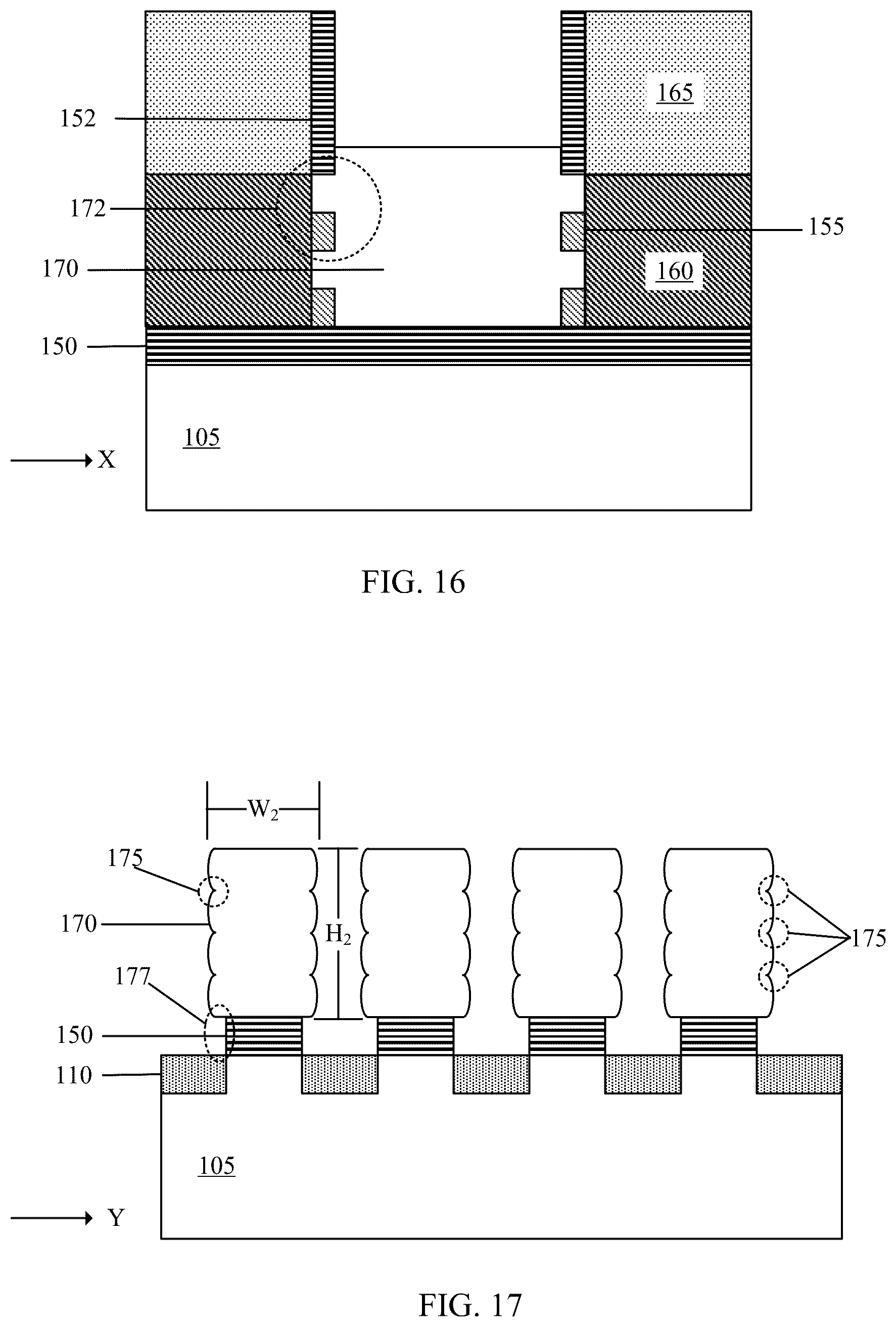 Patent US12426355 Figure 11 – Integration of stacked nanosheets and FINFET that overhangs a bottom spacer
