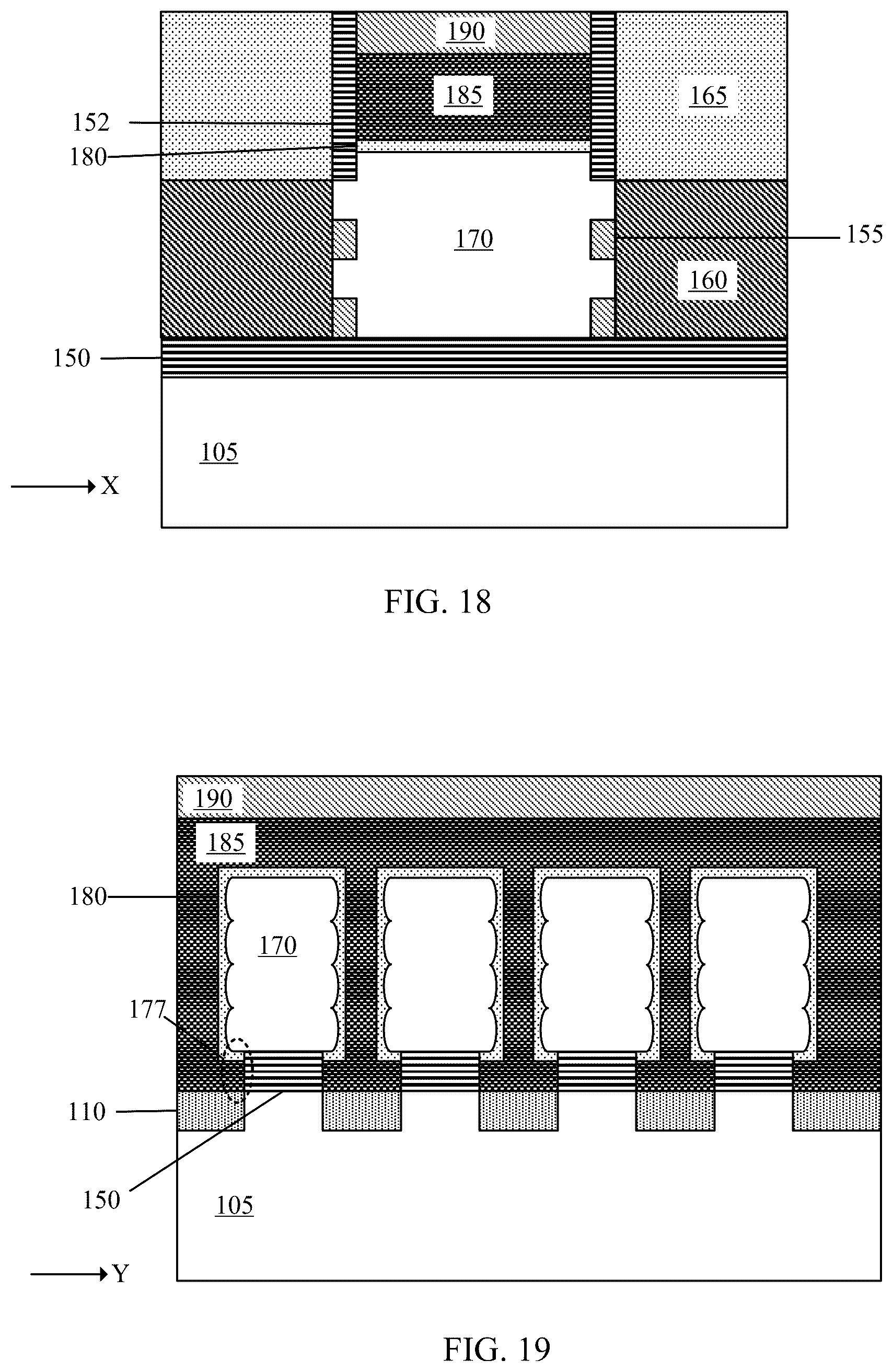 Patent US12426355 Figure 12 – Integration of stacked nanosheets and FINFET that overhangs a bottom spacer