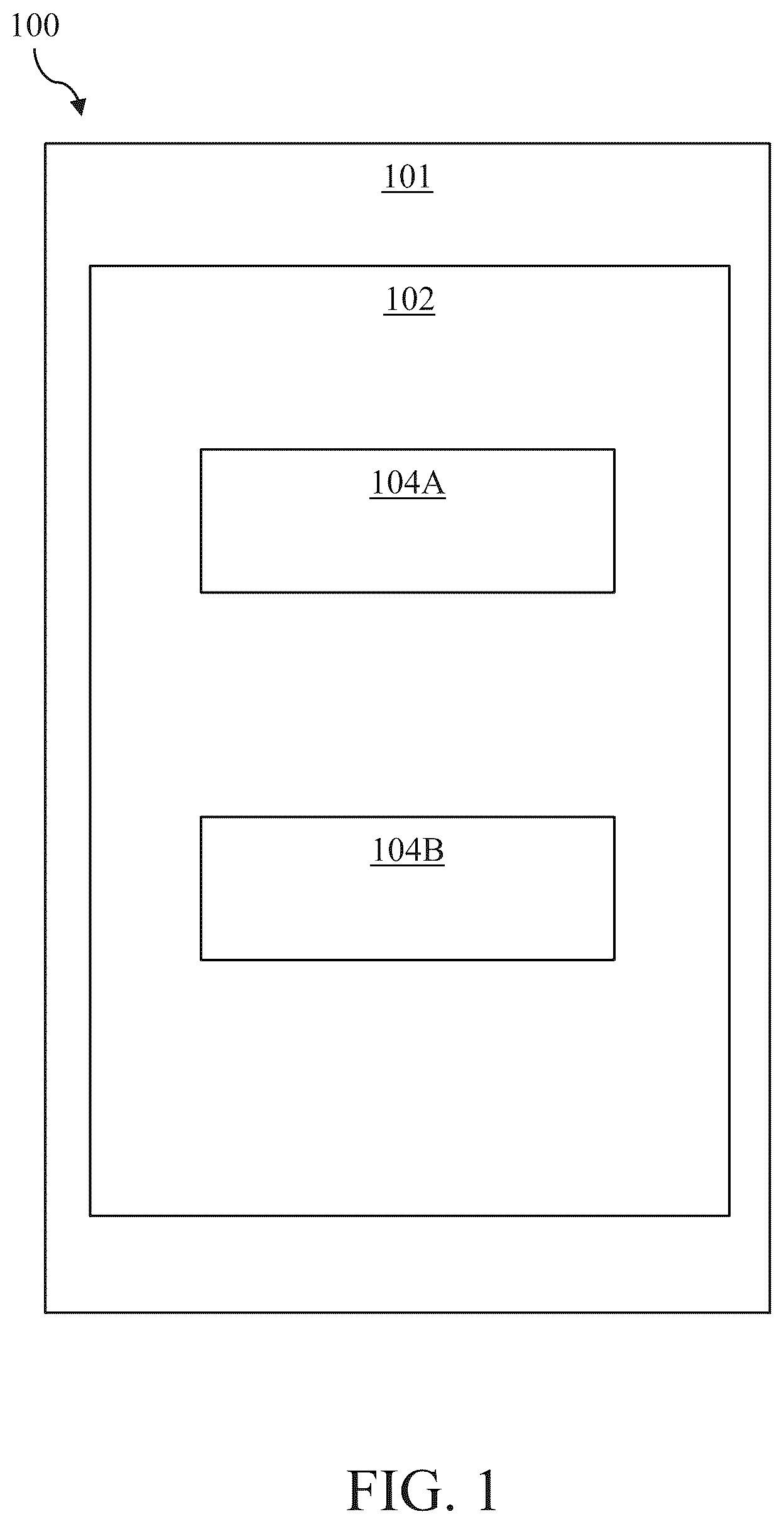 Patent US12426357 Figure 1 – Integrated circuit having fins crossing cell boundary