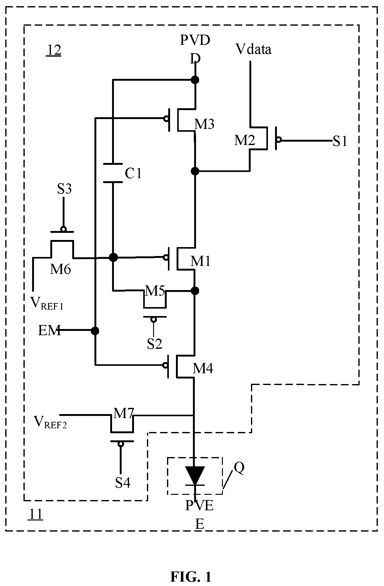 Patent US12426372 Figure 1 – Display panel and electronic device