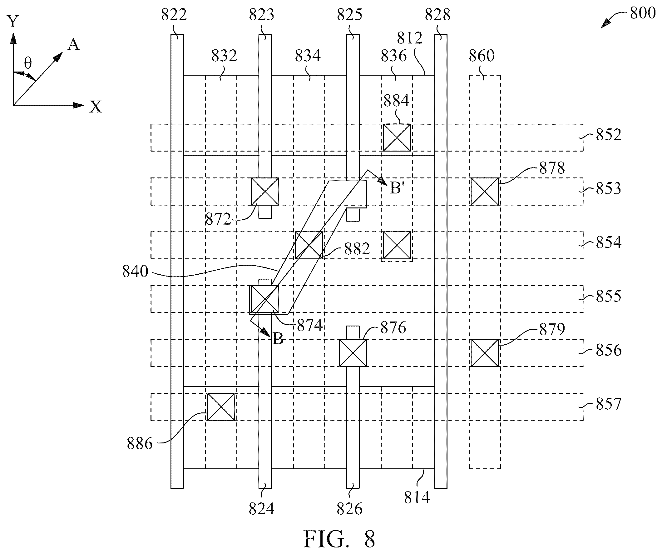 Patent US12426380 Figure 9 – Integrated circuit having angled conductive feature
