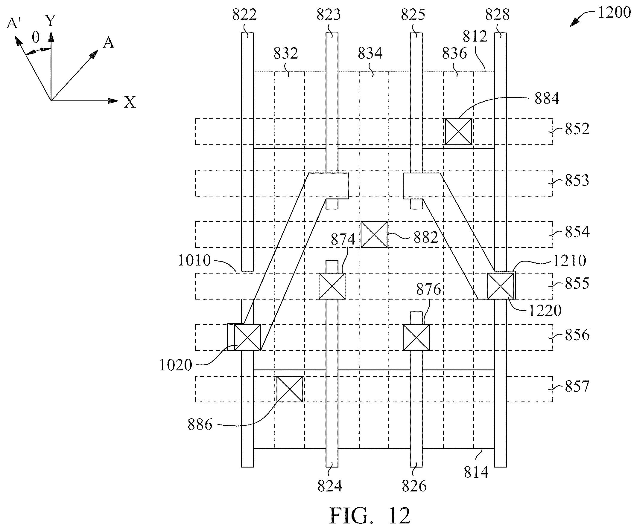 Patent US12426380 Figure 13 – Integrated circuit having angled conductive feature