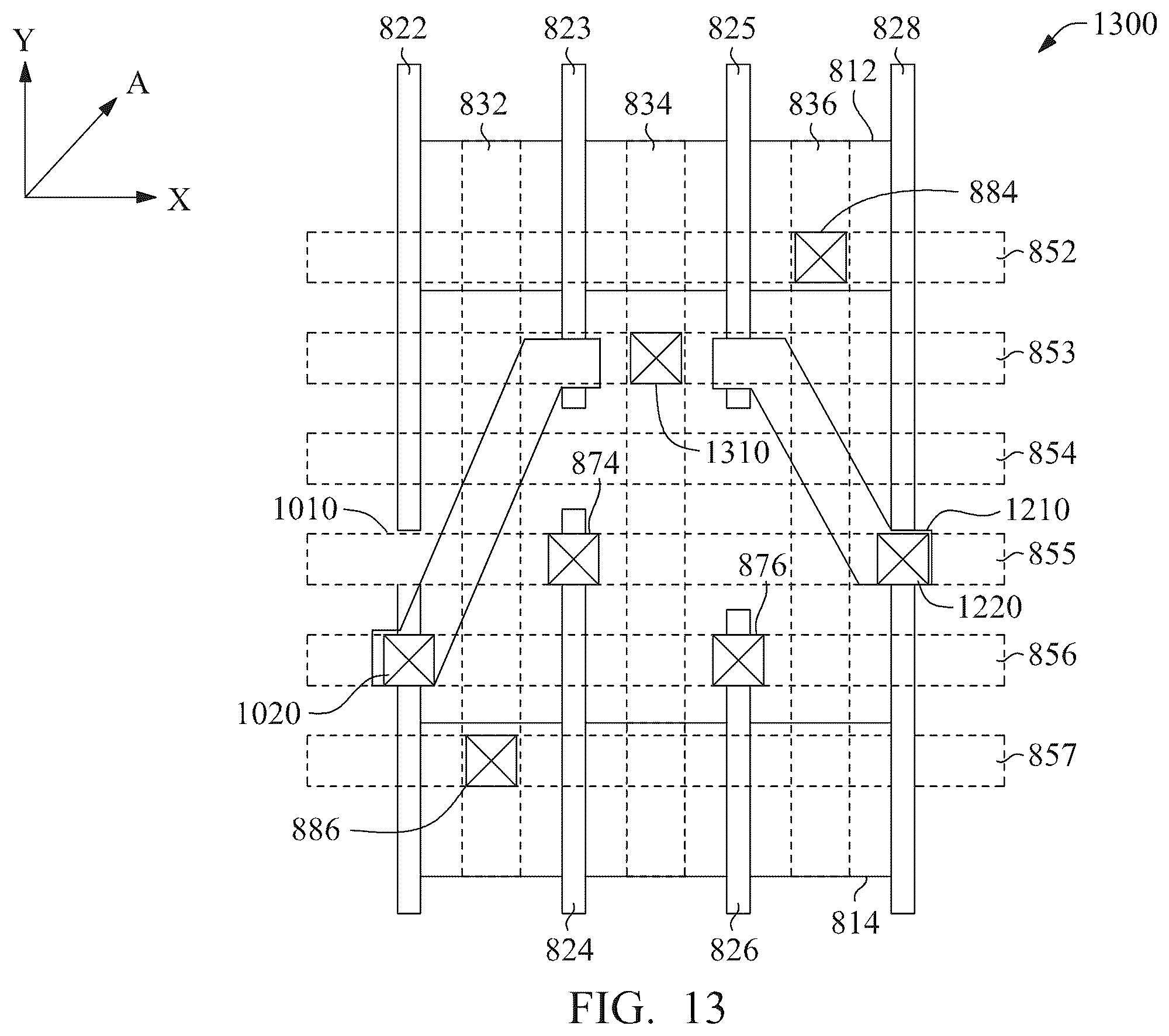 Patent US12426380 Figure 14 – Integrated circuit having angled conductive feature
