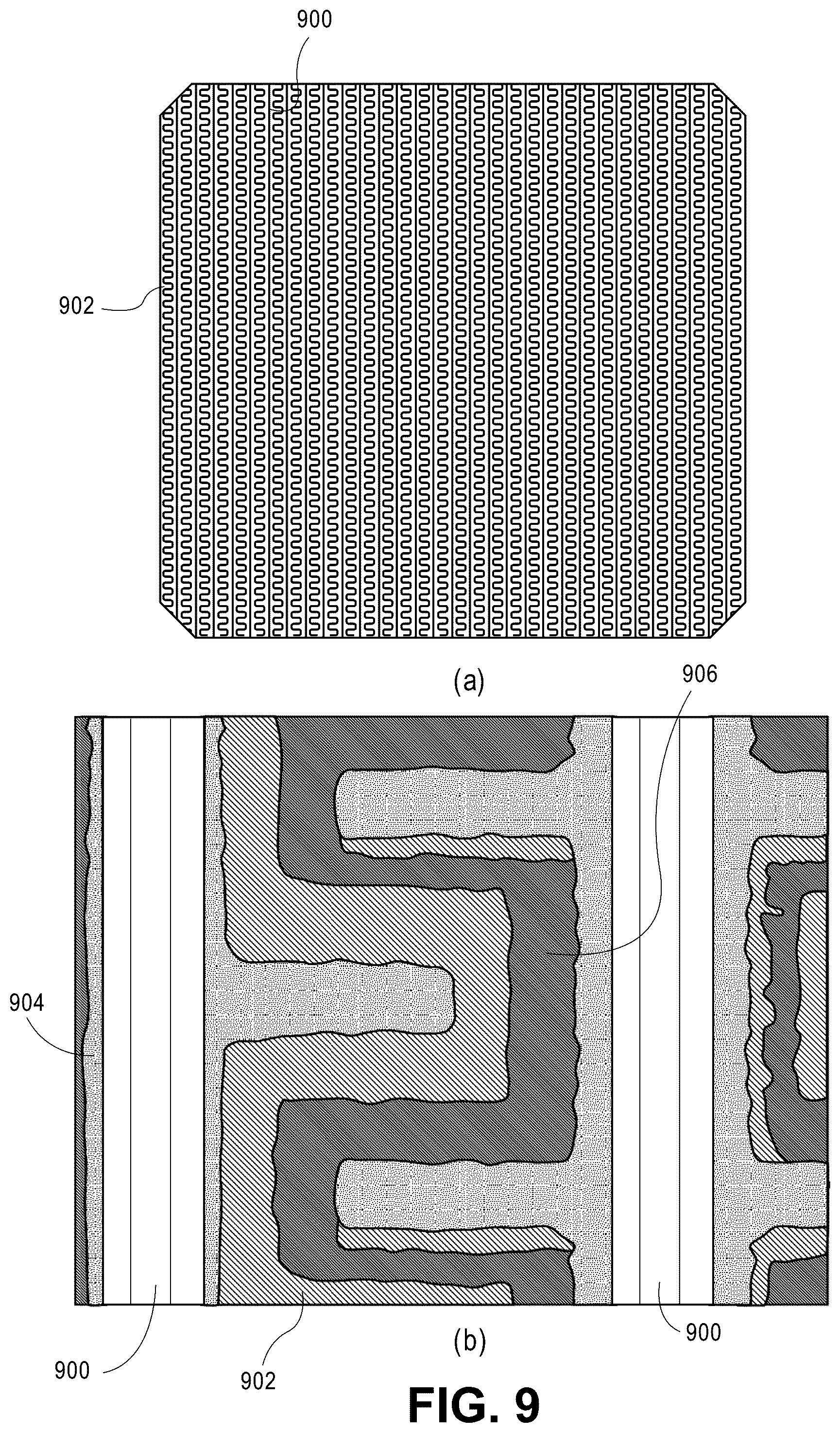 Patent US12426382 Figure 14 – Wire-based metallization and stringing for solar cells