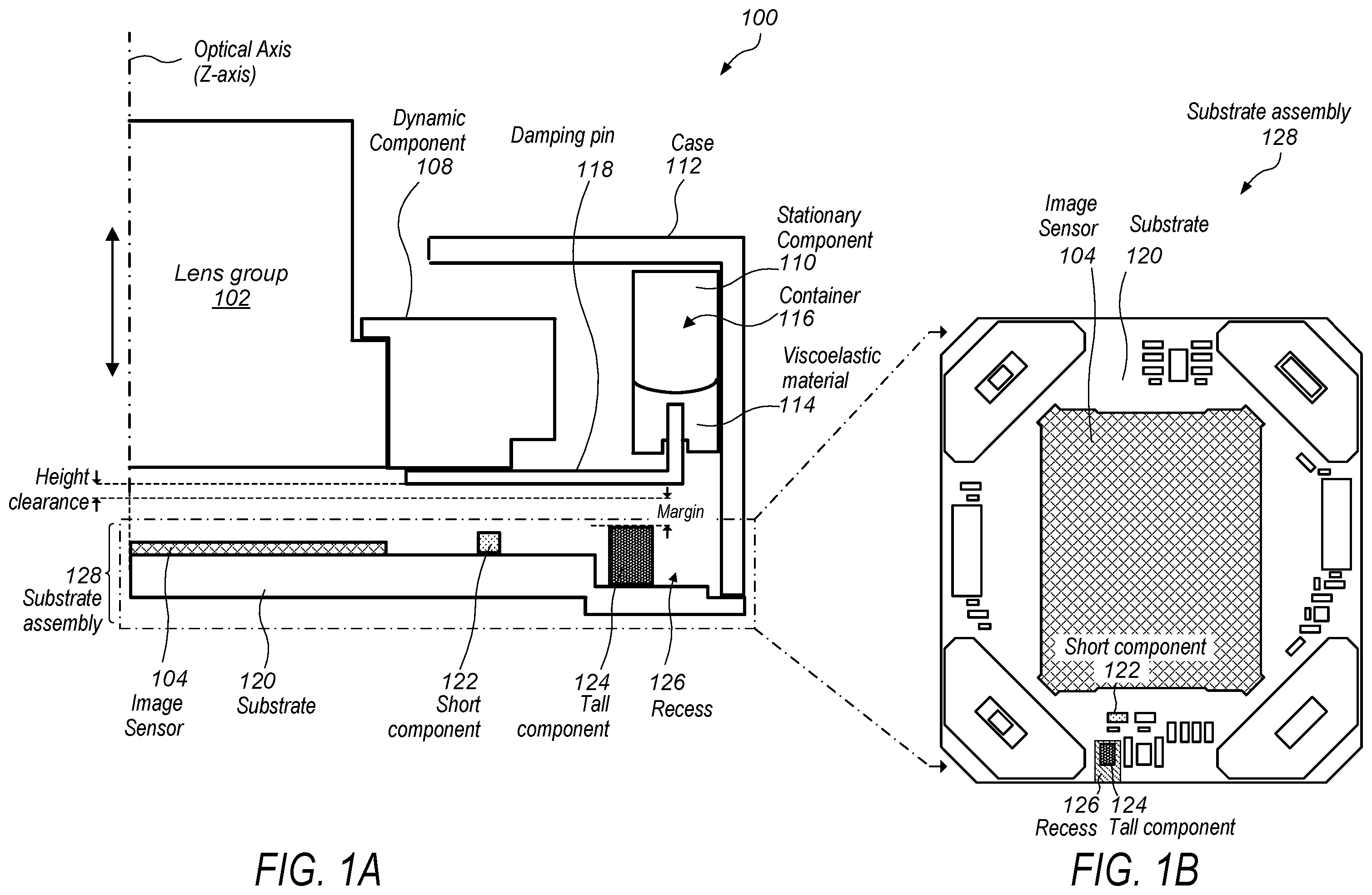 Patent US12426392 Figure 1 – Substrate with recesses for components placement
