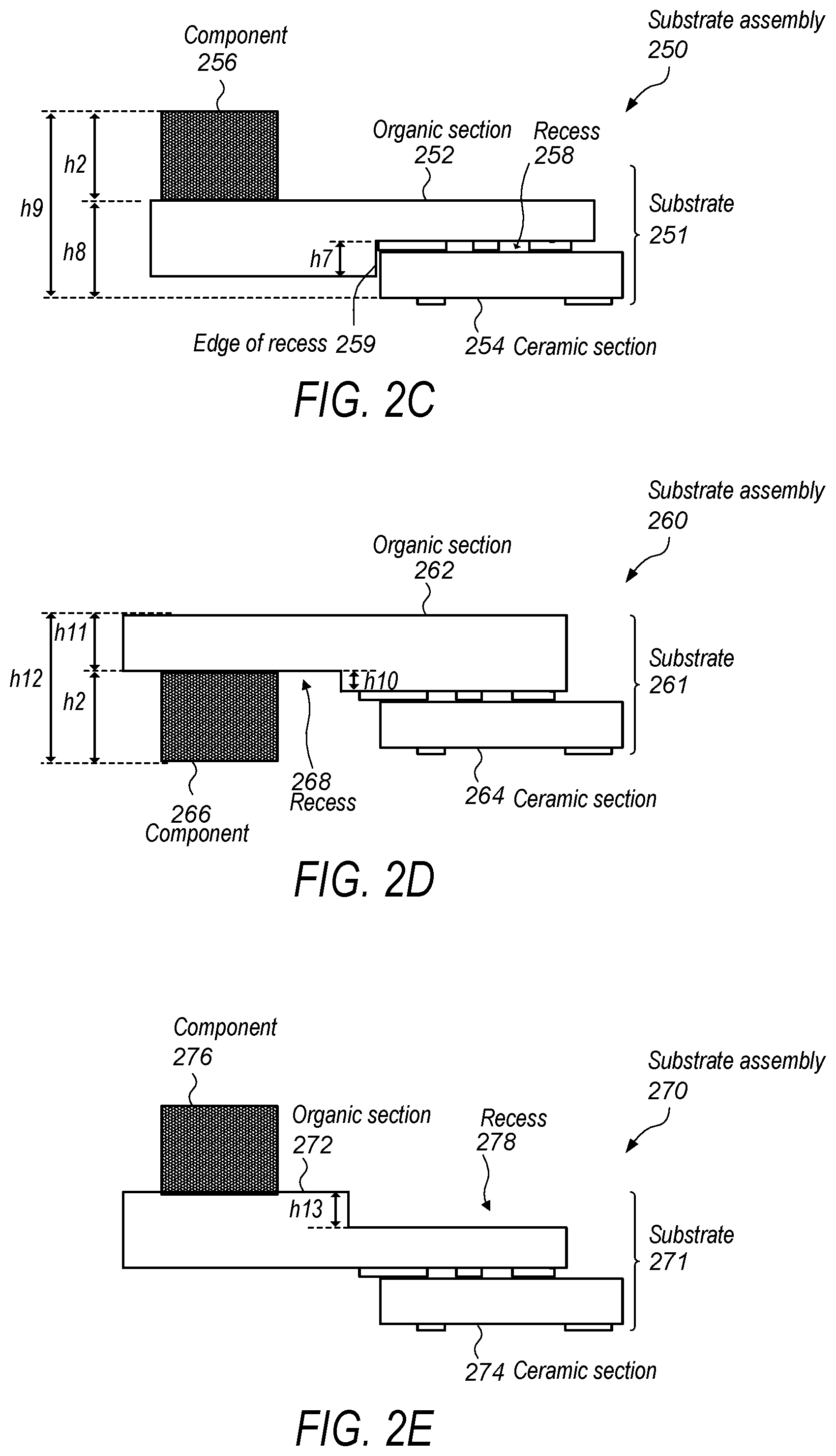 Patent US12426392 Figure 3 – Substrate with recesses for components placement