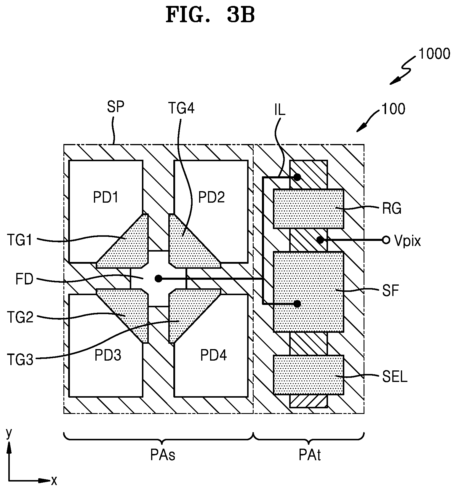 Patent US12426396 Figure 4 – Image sensor with stack structure in which two semiconductor chips are combined with each other