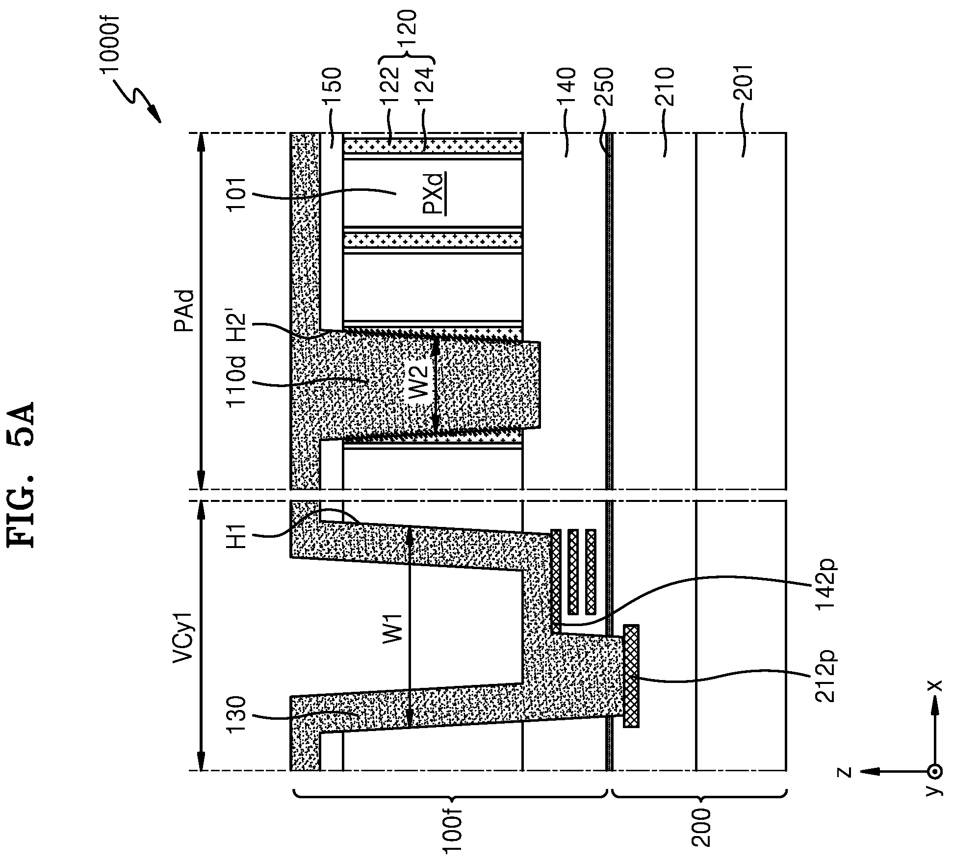 Patent US12426396 Figure 9 – Image sensor with stack structure in which two semiconductor chips are combined with each other