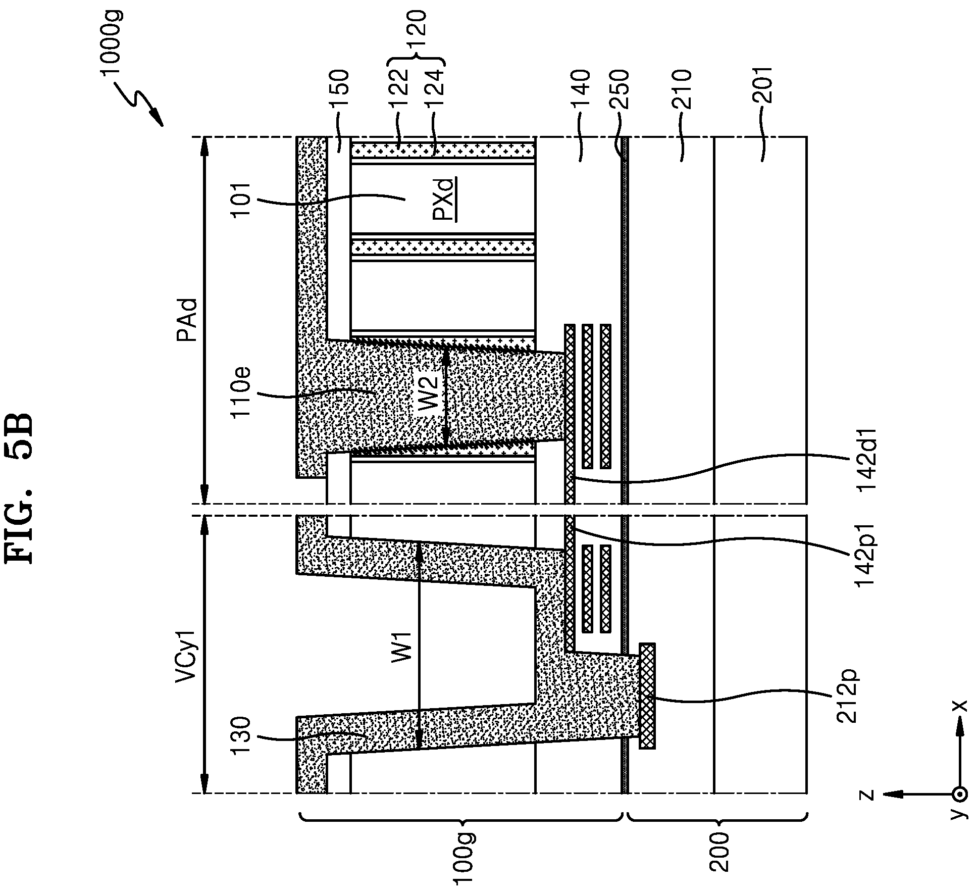 Patent US12426396 Figure 10 – Image sensor with stack structure in which two semiconductor chips are combined with each other