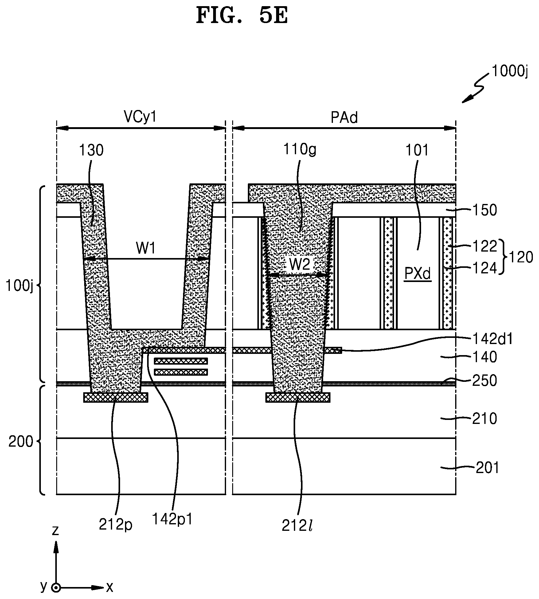 Patent US12426396 Figure 13 – Image sensor with stack structure in which two semiconductor chips are combined with each other