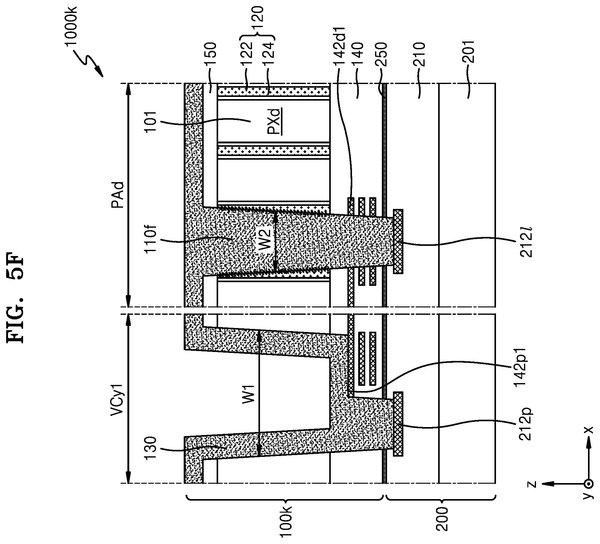 Patent US12426396 Figure 14 – Image sensor with stack structure in which two semiconductor chips are combined with each other
